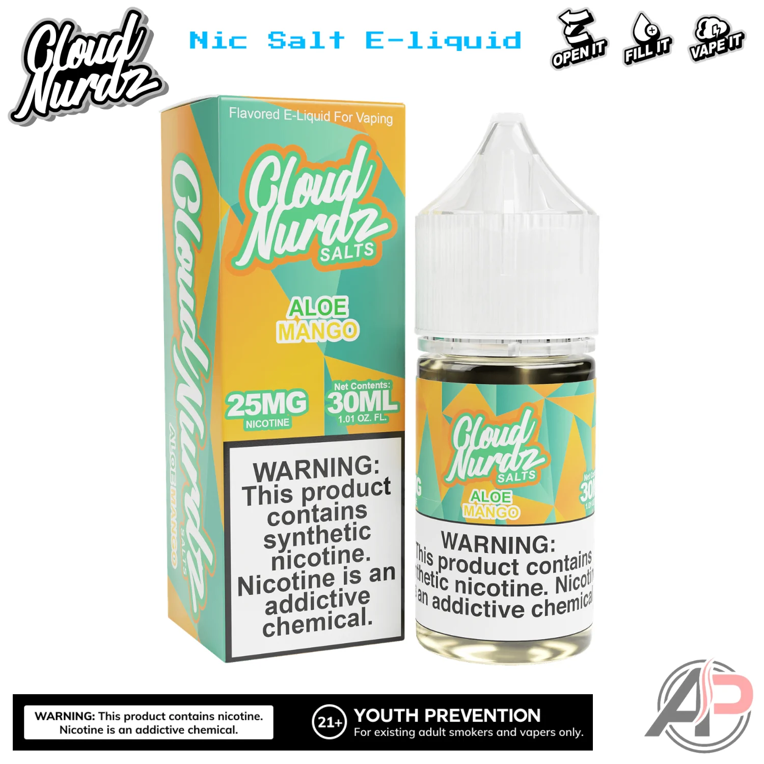 Cloud Nurdz Aloe Mango E-Liquid 100mL - Image 2