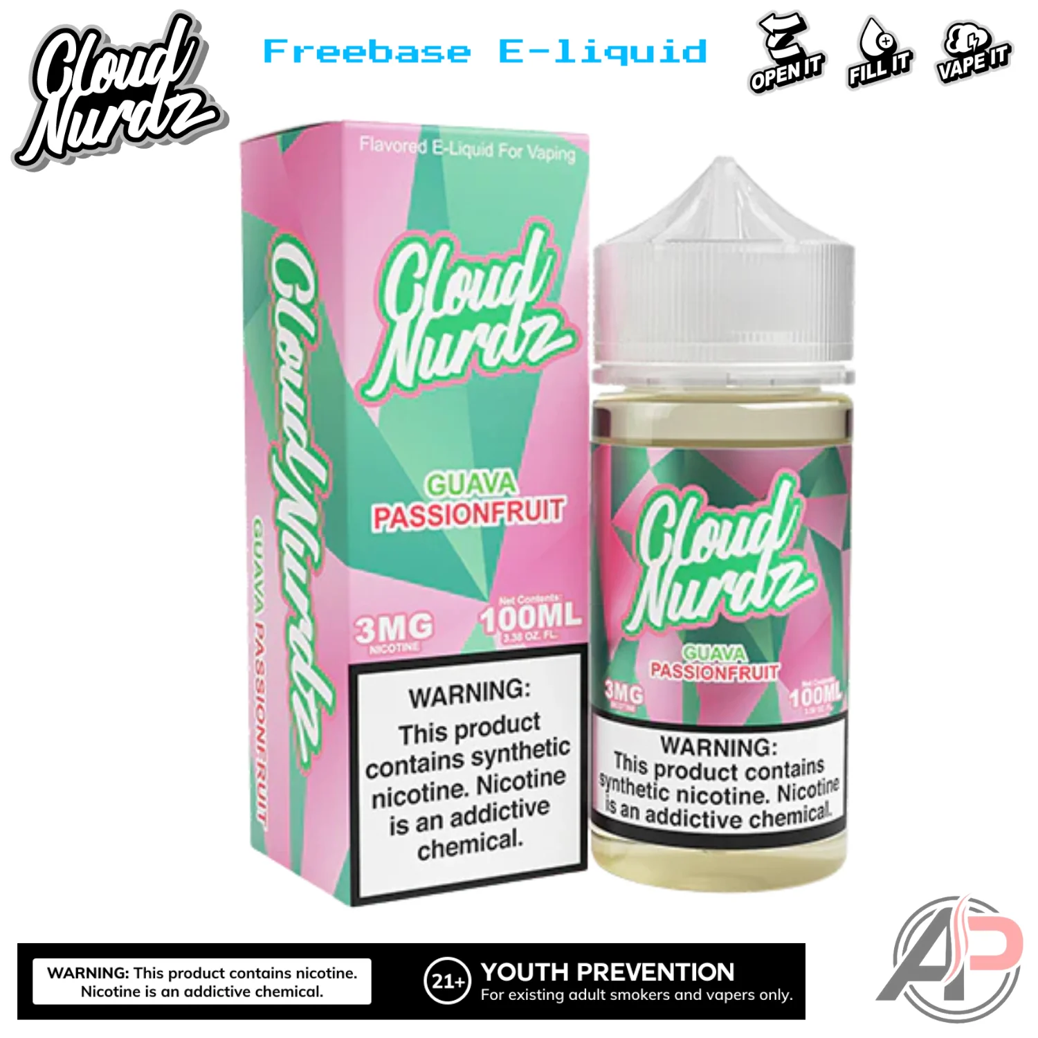 Cloud Nurdz Guava Passionfruit E-Liquid 100mL