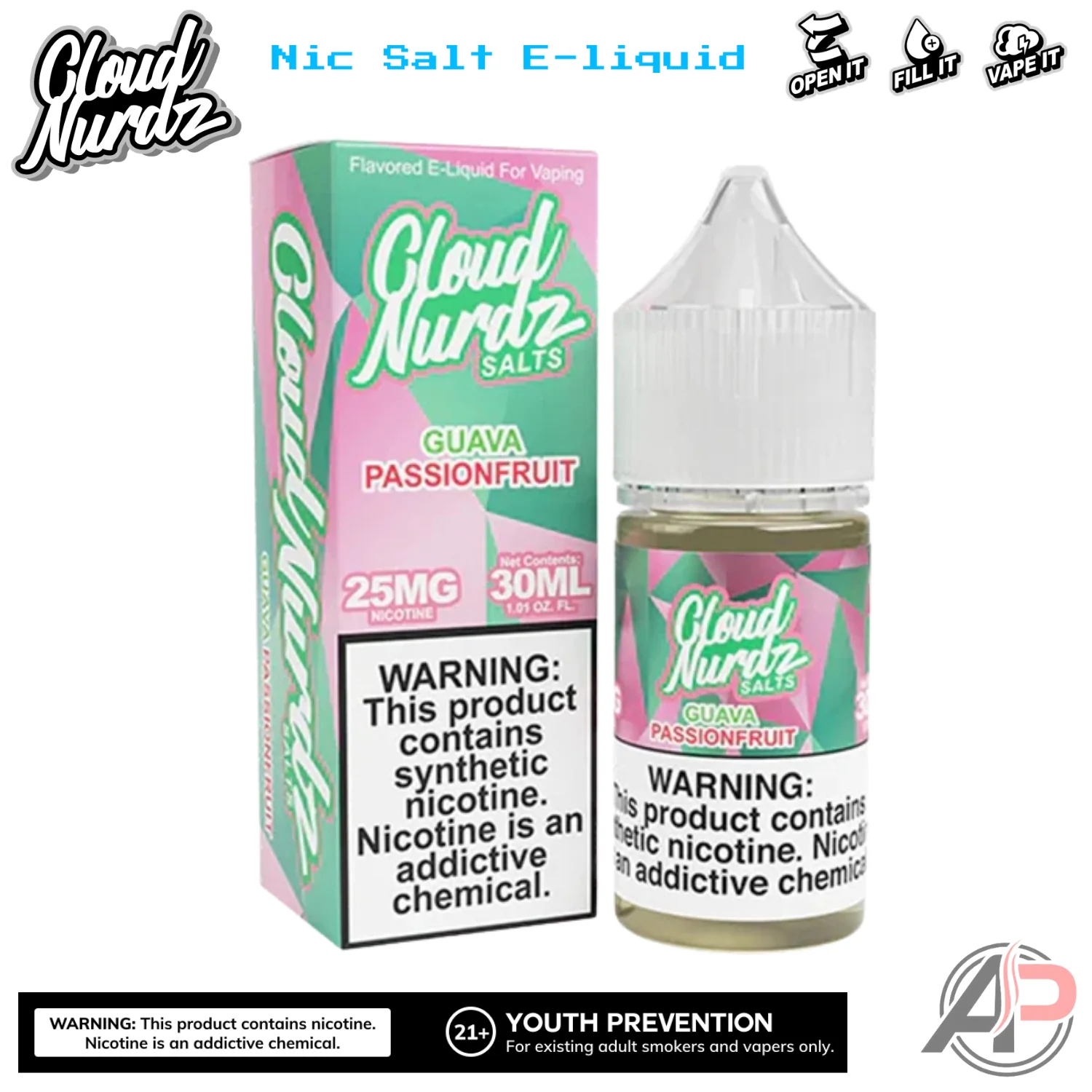 Cloud Nurdz Guava Passionfruit E-Liquid 100mL - Image 2