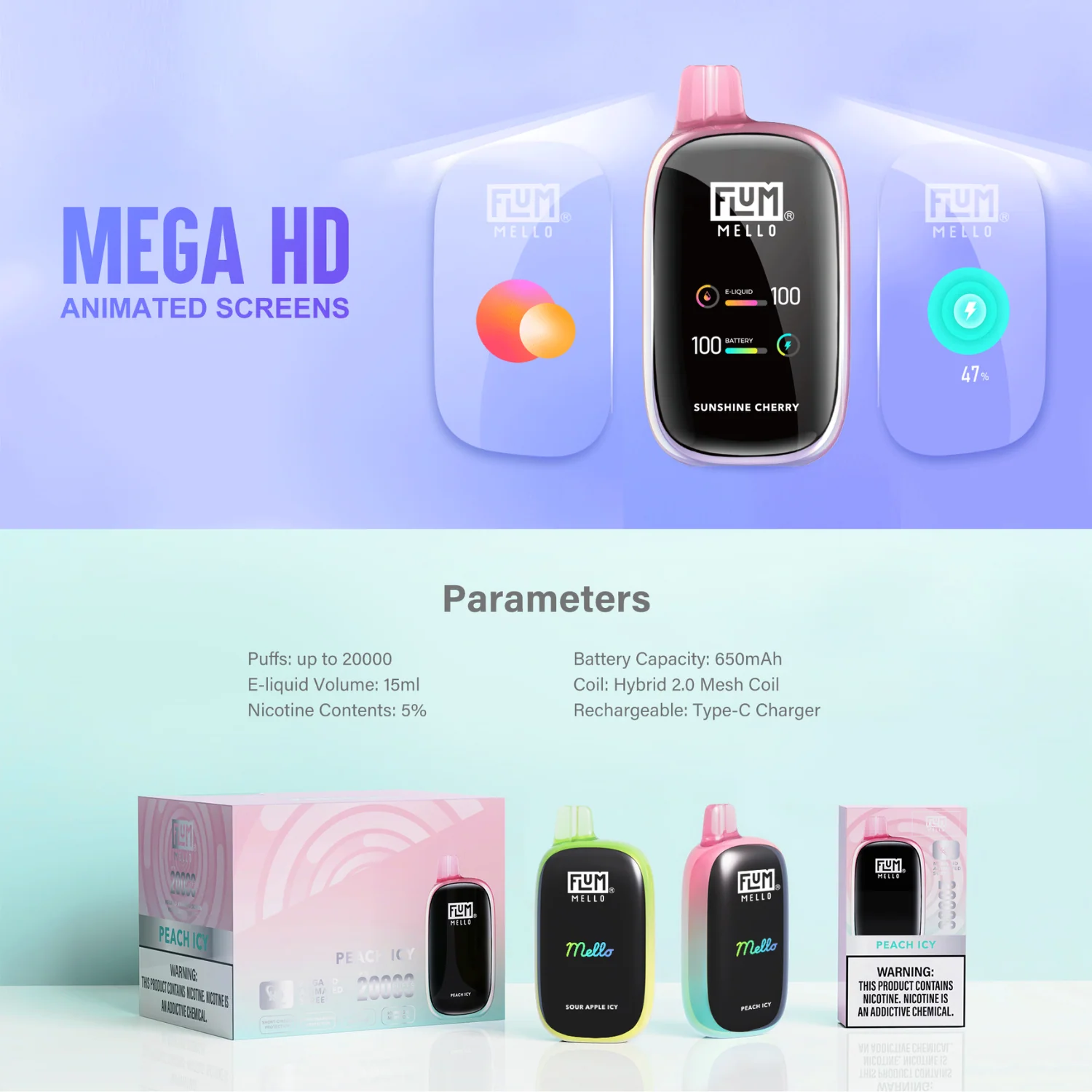 Flum Mello 20000 Puffs Disposable Vape Device - Image 3
