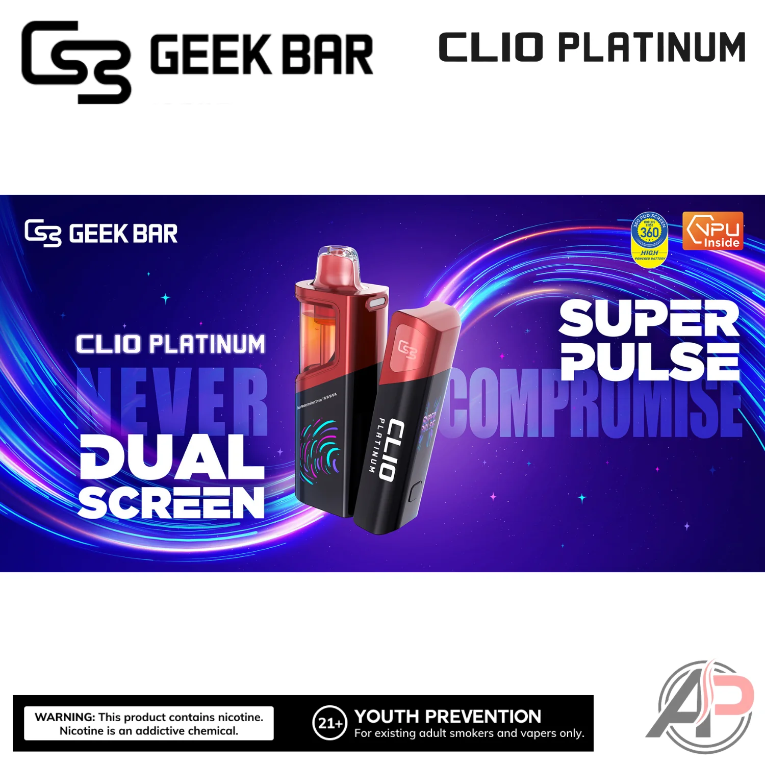 Geek Bar Clio Platinum 50,000 Puffs Disposable Vape Device Kit - Image 2