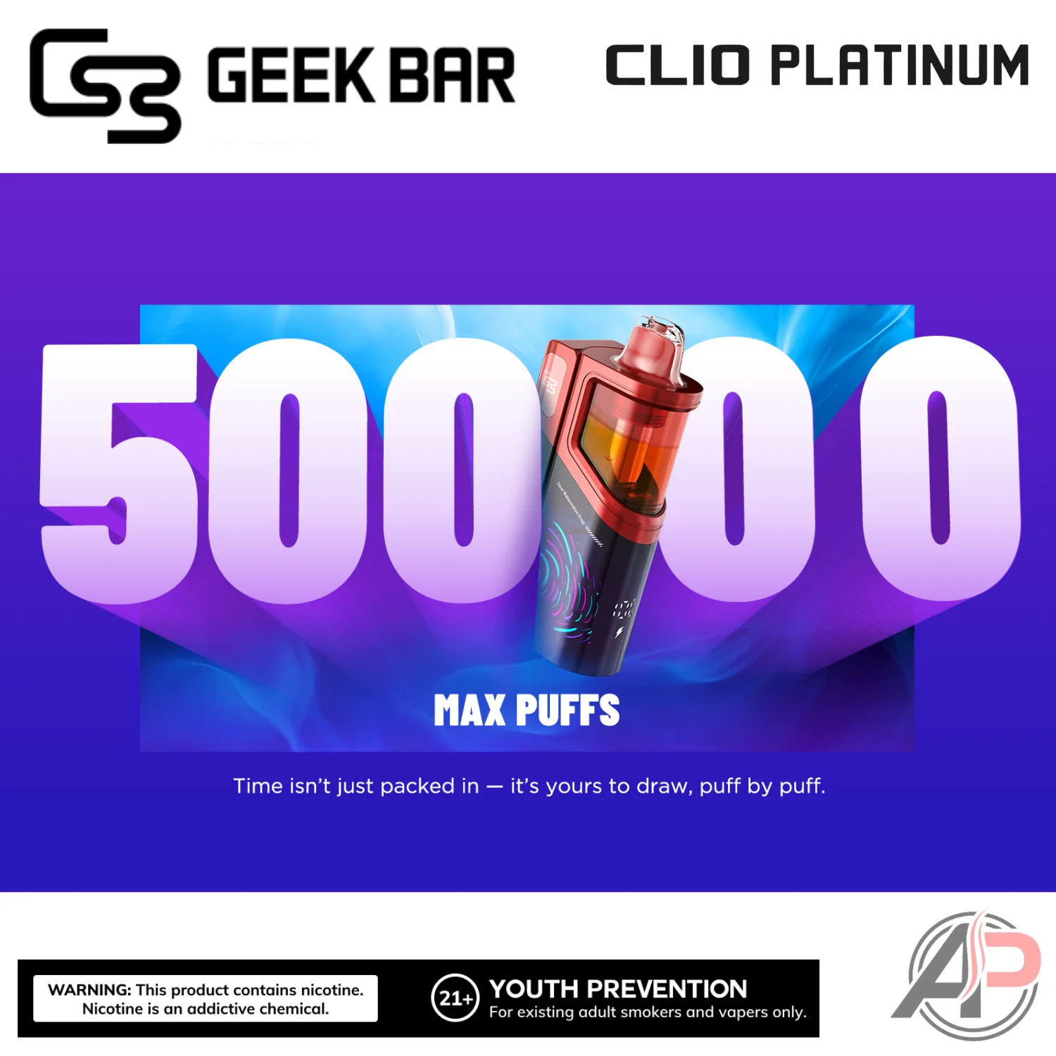 Geek Bar Clio Platinum 50,000 Puffs Disposable Vape Device Kit - Image 4