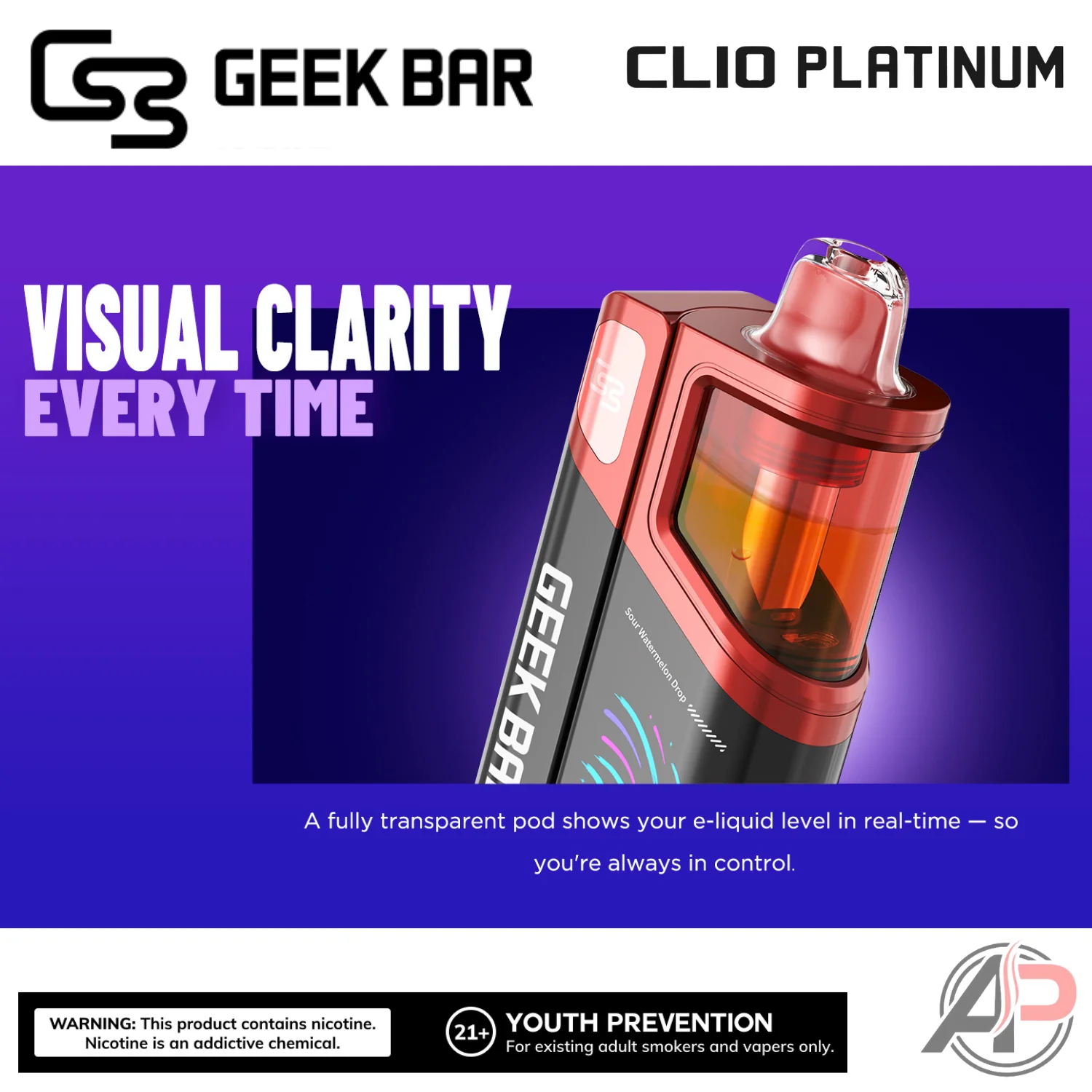 Geek Bar Clio Platinum 50,000 Puffs Disposable Vape Device Kit - Image 5