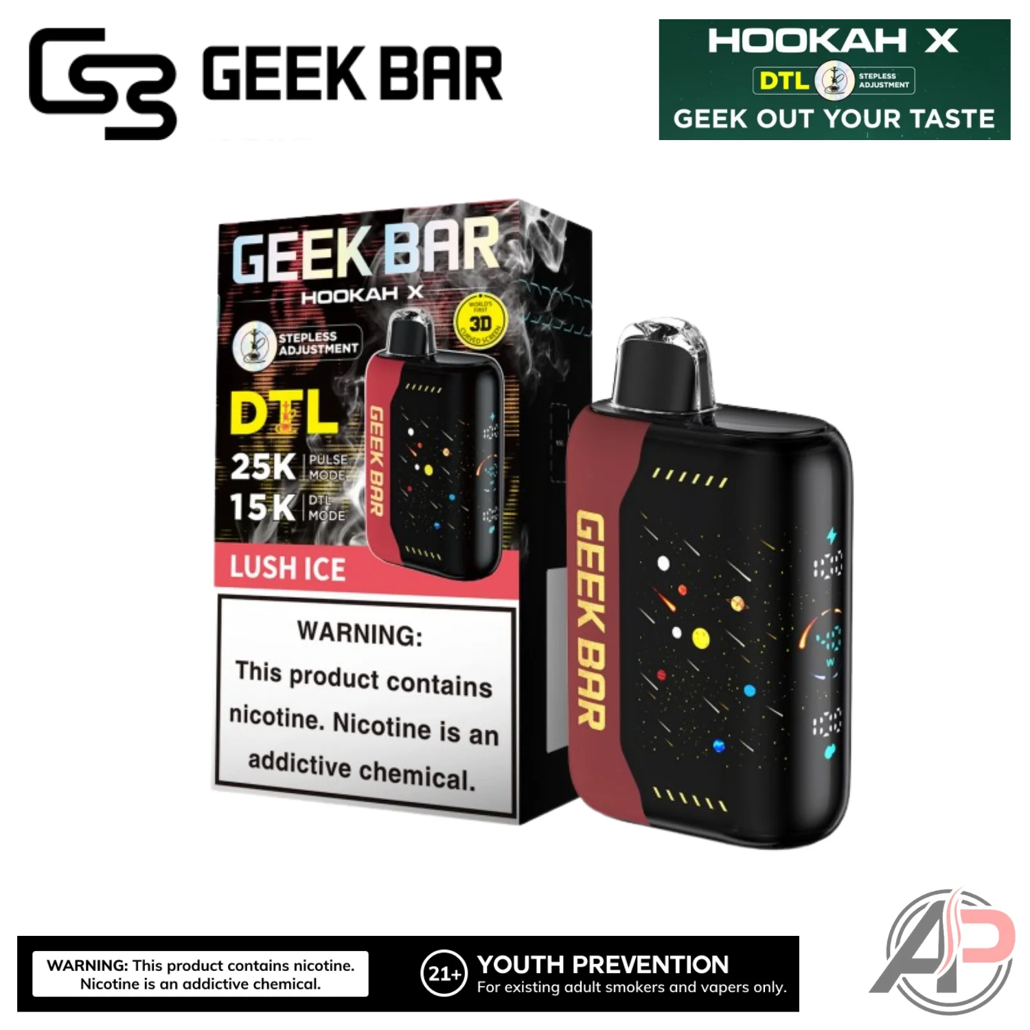 Geek Bar Hookah X 25,000 Puffs Disposable Vape Device - Image 6