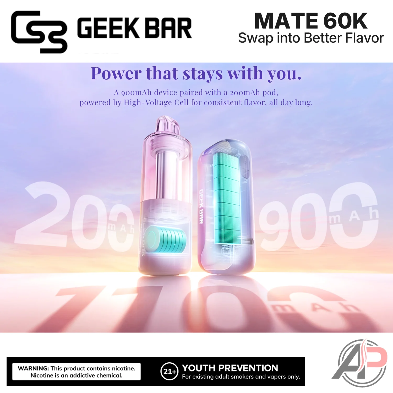 Geek Bar Mate 60,000 Puffs Disposable Vape Device Kit - Image 2