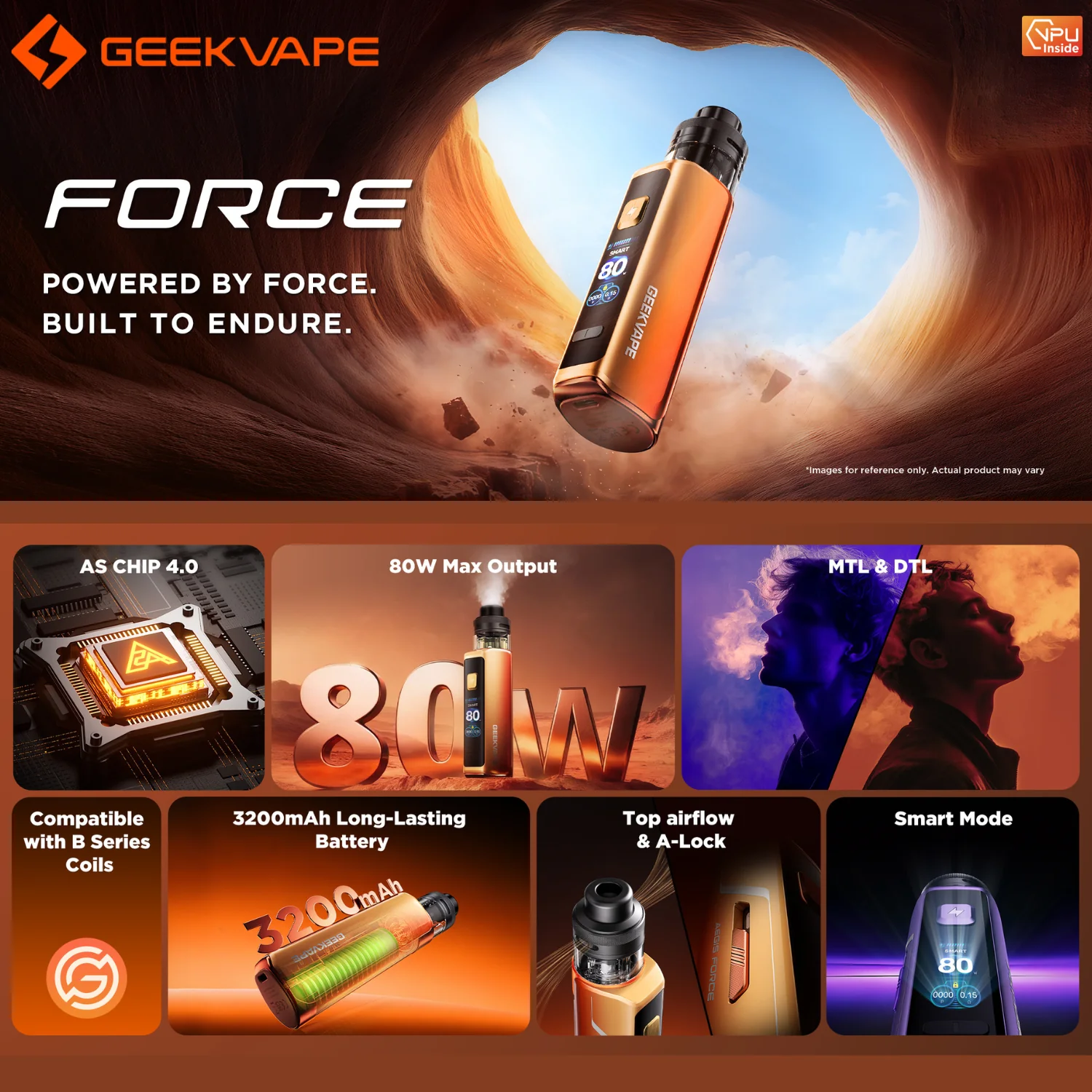 Geek Vape Aegis Force 80w Pod Mod Stater Kit Device - Image 2