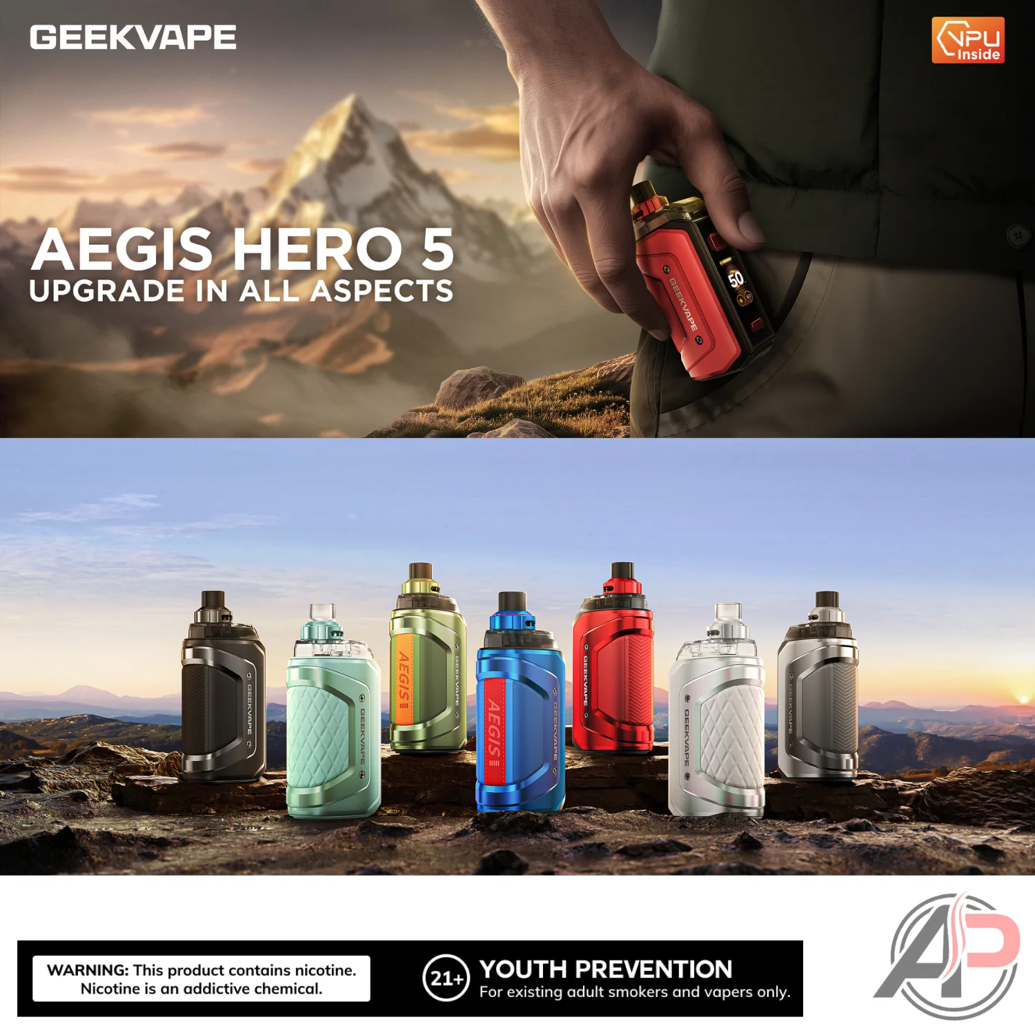 Geek Vape Aegis Hero 5 50w Pod Mod Starter Kit Device - Image 3
