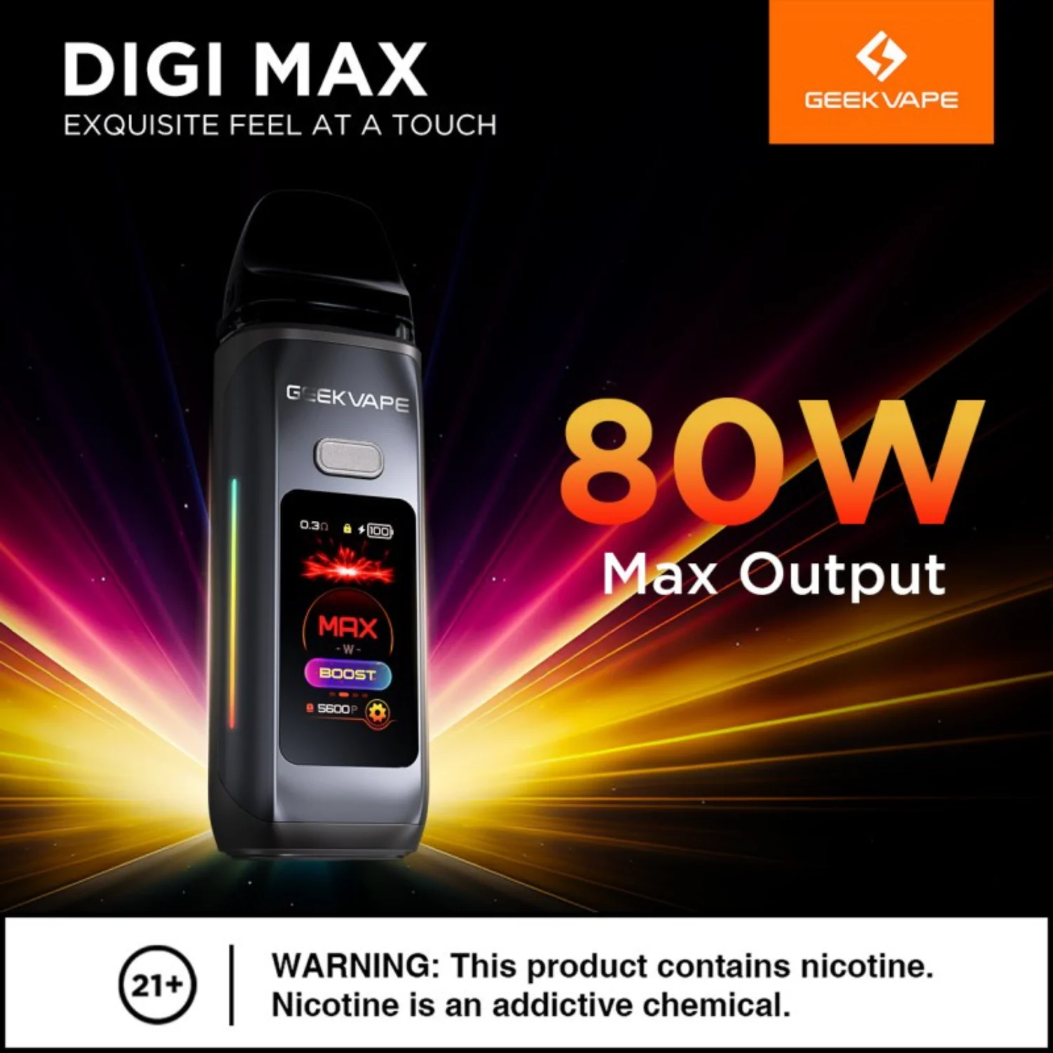 Geek Vape Digi Max 80w Pod System Starter Kit Device - Image 4