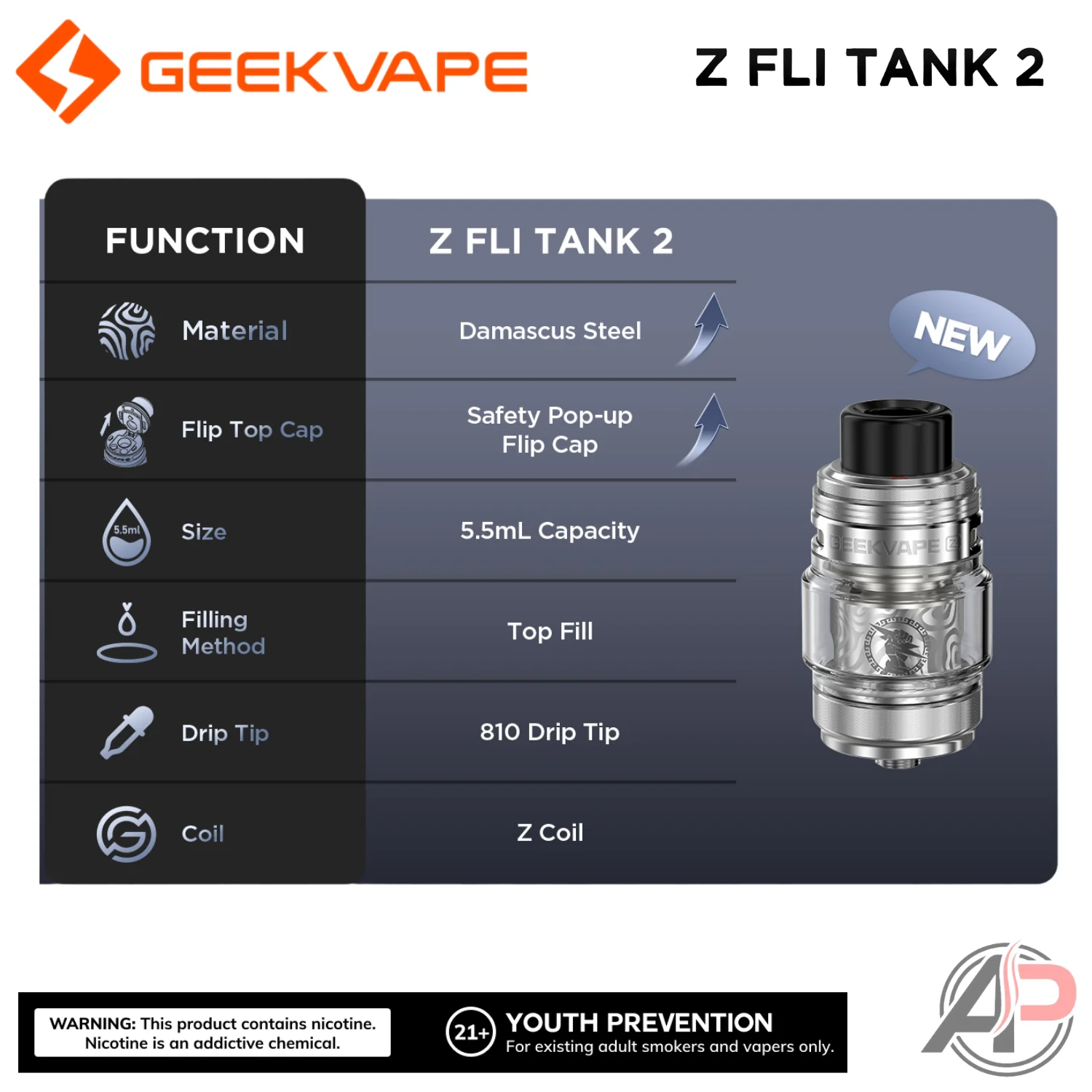 Geek Vape Z Zeus Fli 2 Tank - Image 4