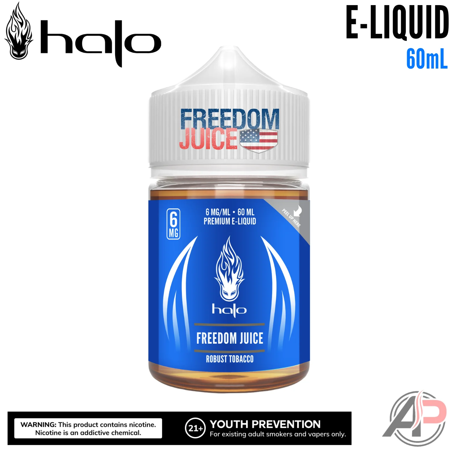 Halo Freedom Juice Tobacco E-Liquid 60mL - Image 3
