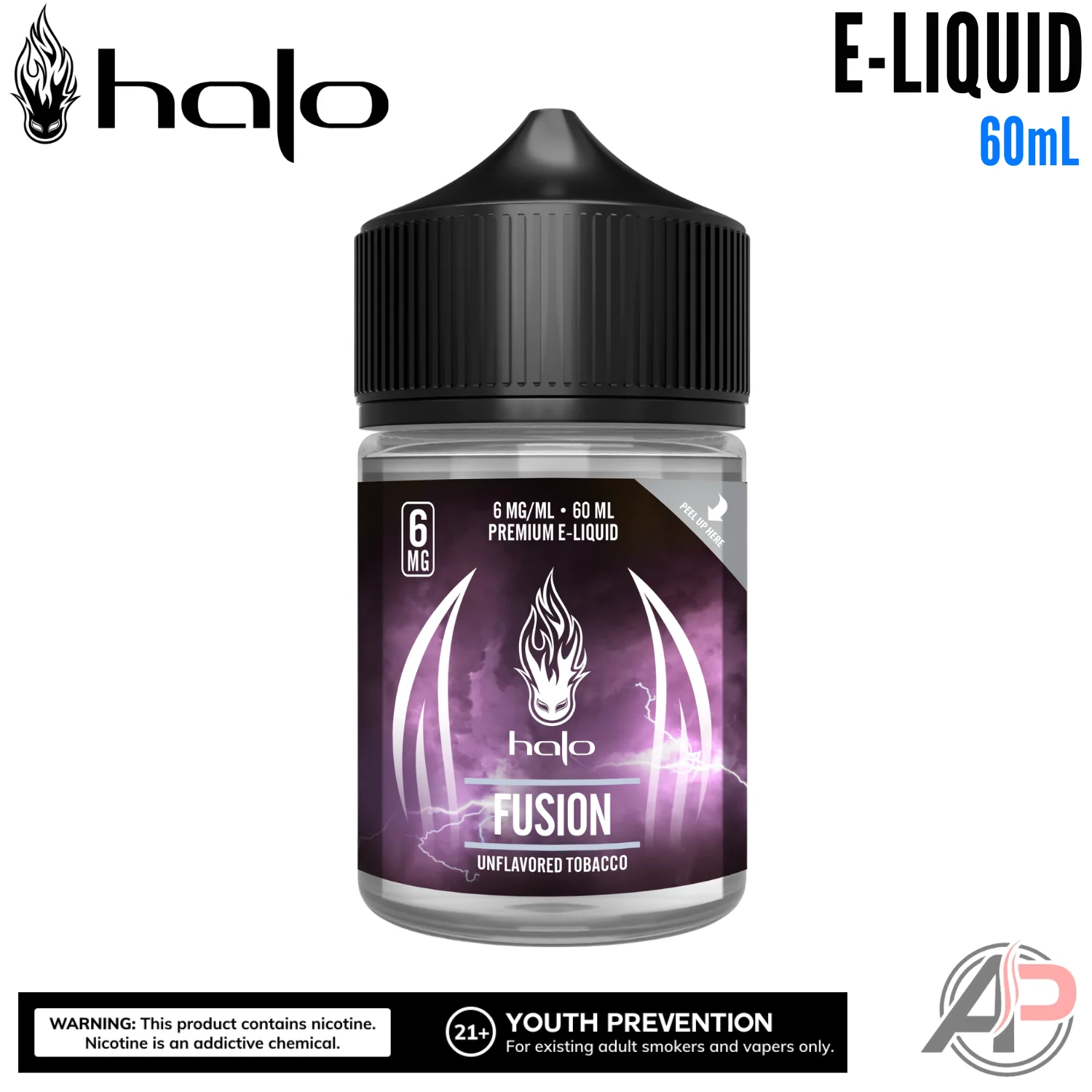 Halo Fusion Unflavored Tobacco E-Liquid 60mL 12 Bottle Bundle Box - Image 3