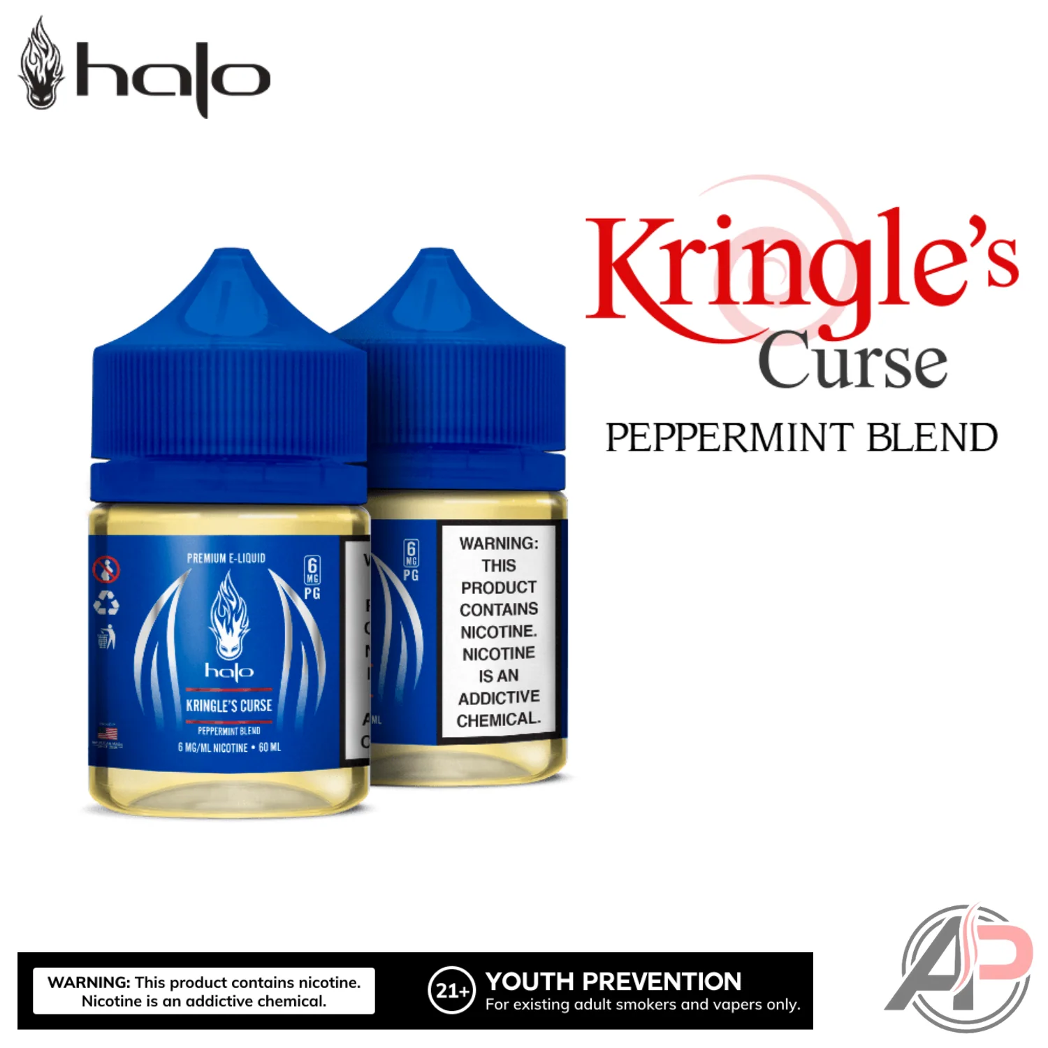 Halo Kringles Curse Peppermint Blend E-Liquid 60mL - Image 4