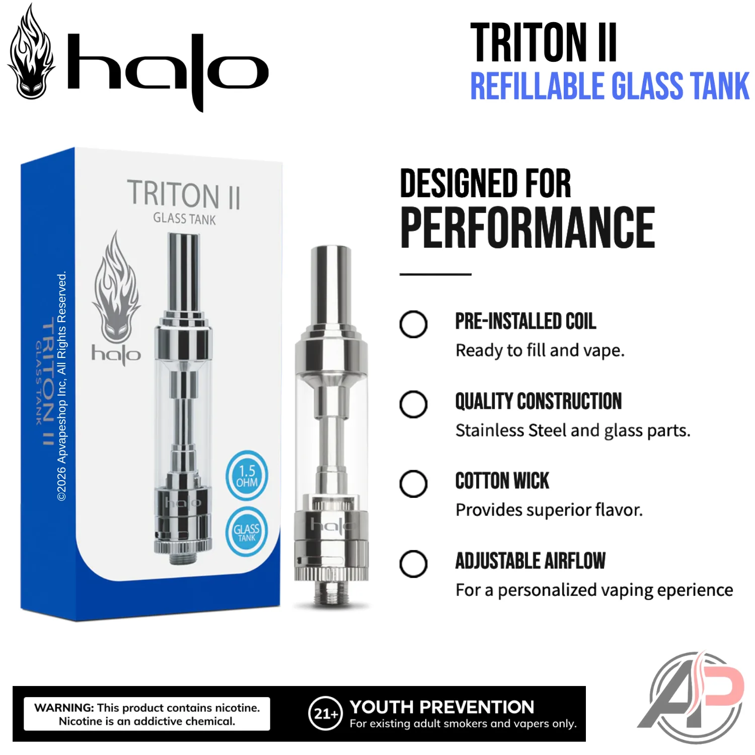 Halo Triton II Glass Tank - Image 2