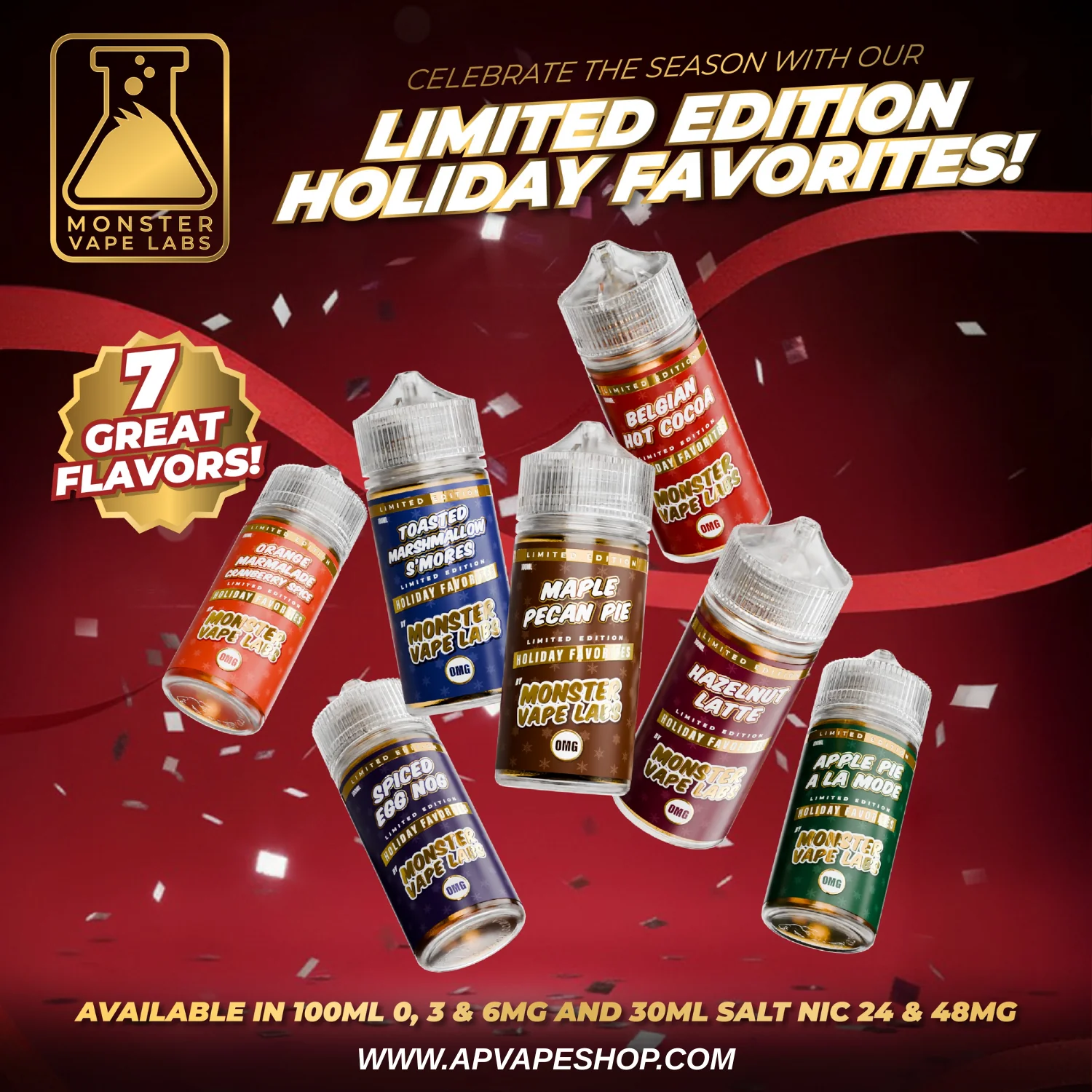Hazelnut Latte E-Liquid By Holiday Monster Vape Labs 100mL - Image 2