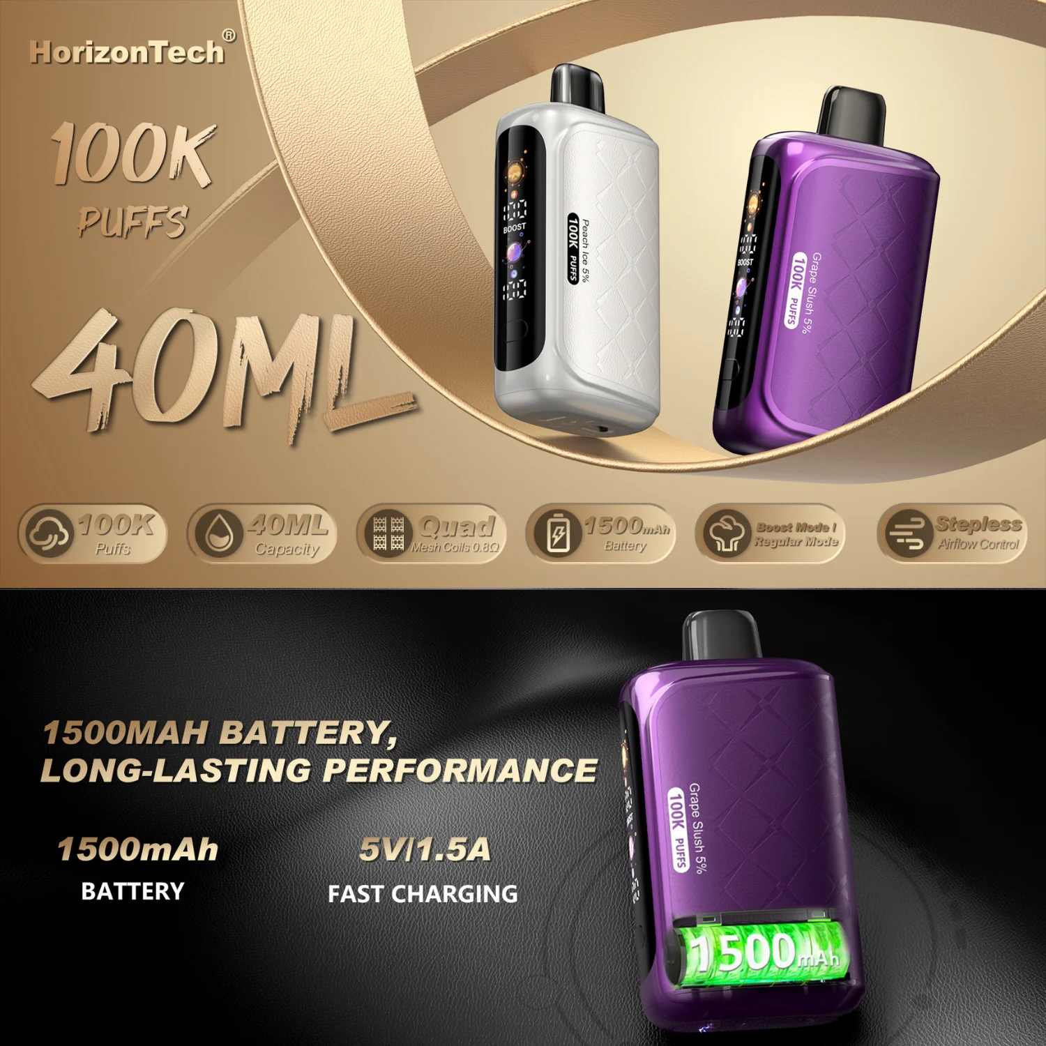 HorizonTech Max 100k Puffs Disposable Vape Device - Image 2
