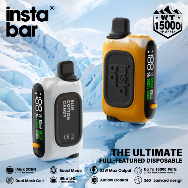 InstaBar WT15000 Vape 15k Puffs Disposable Device - Image 3