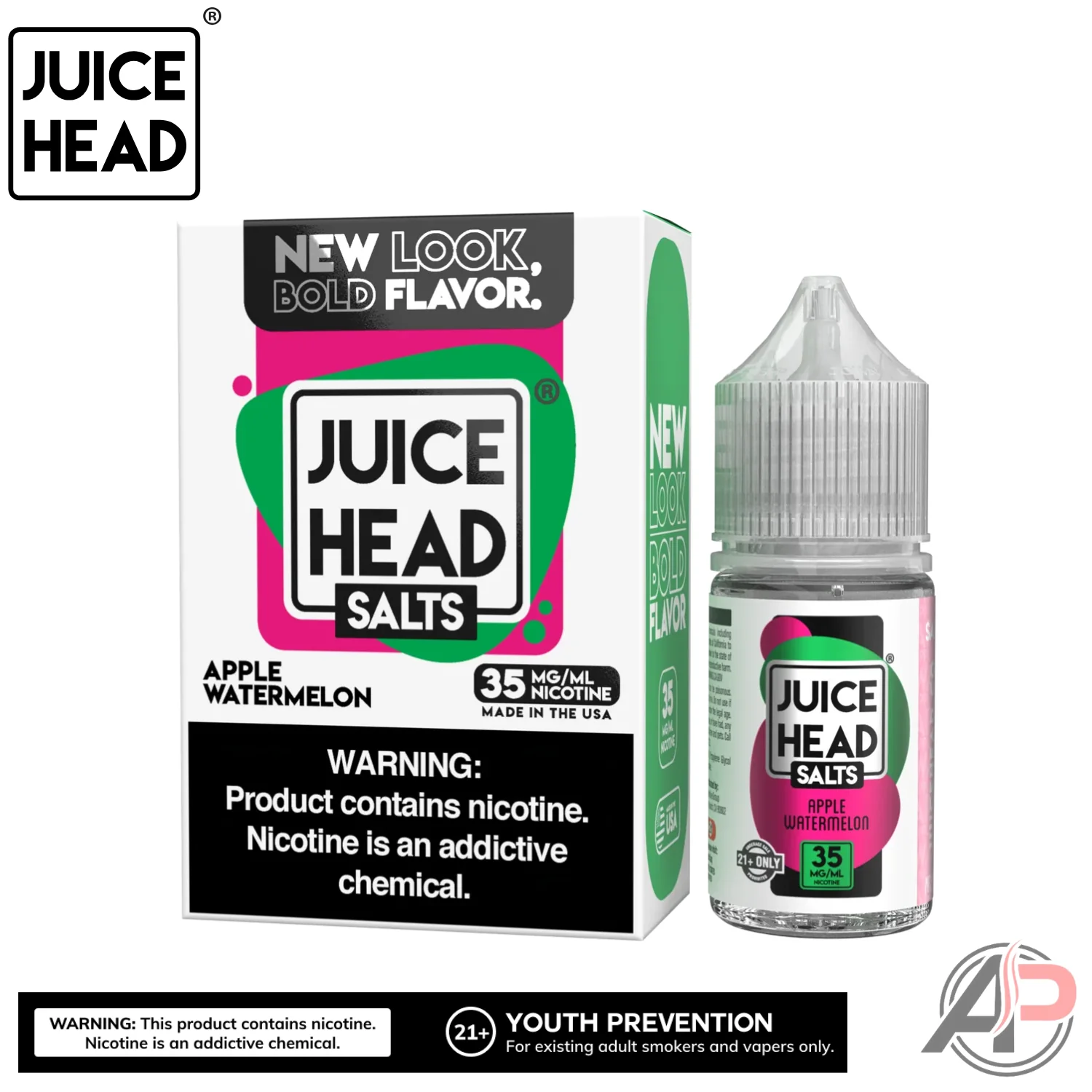 Juice Head Apple Watermelon E-Liquid 100mL - Image 2