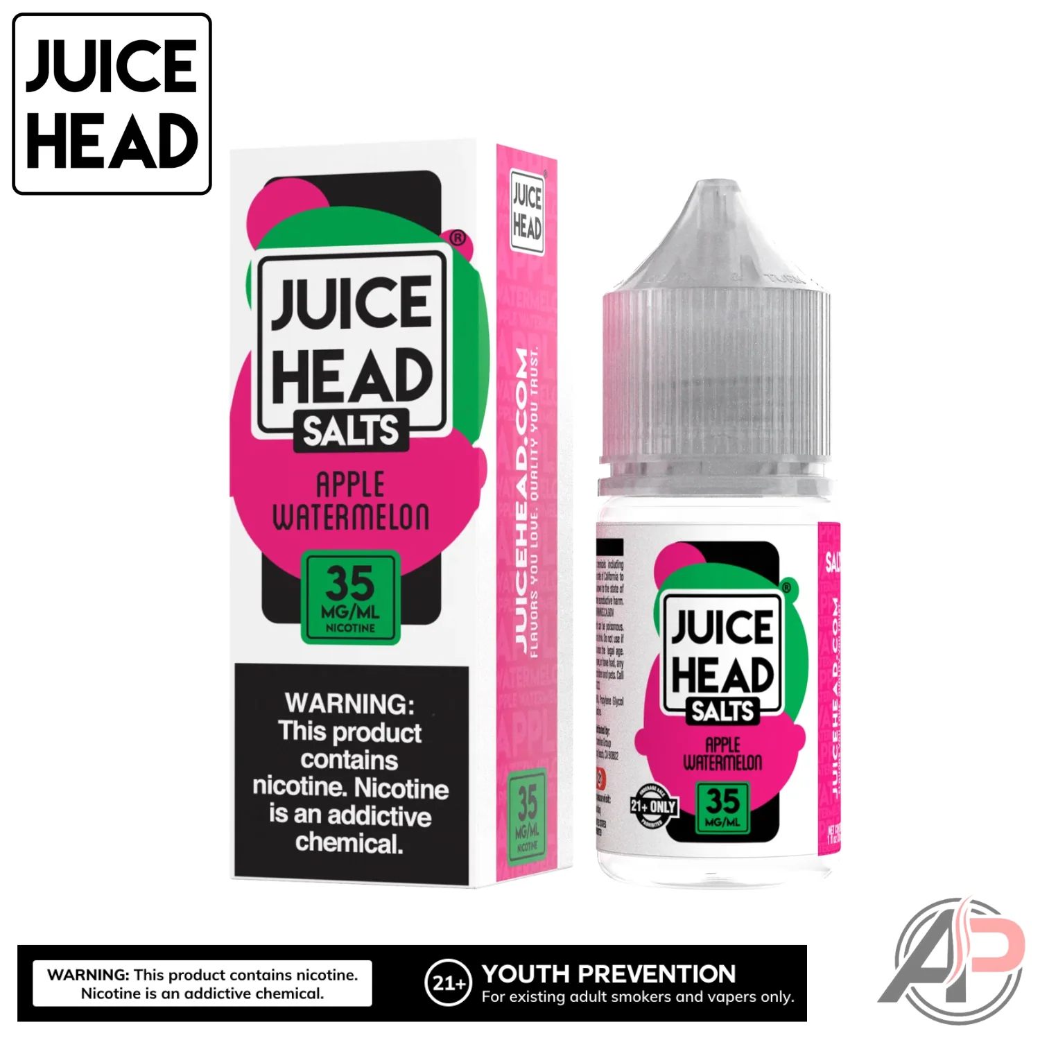 Juice Head Apple Watermelon E-Liquid 100mL - Image 4