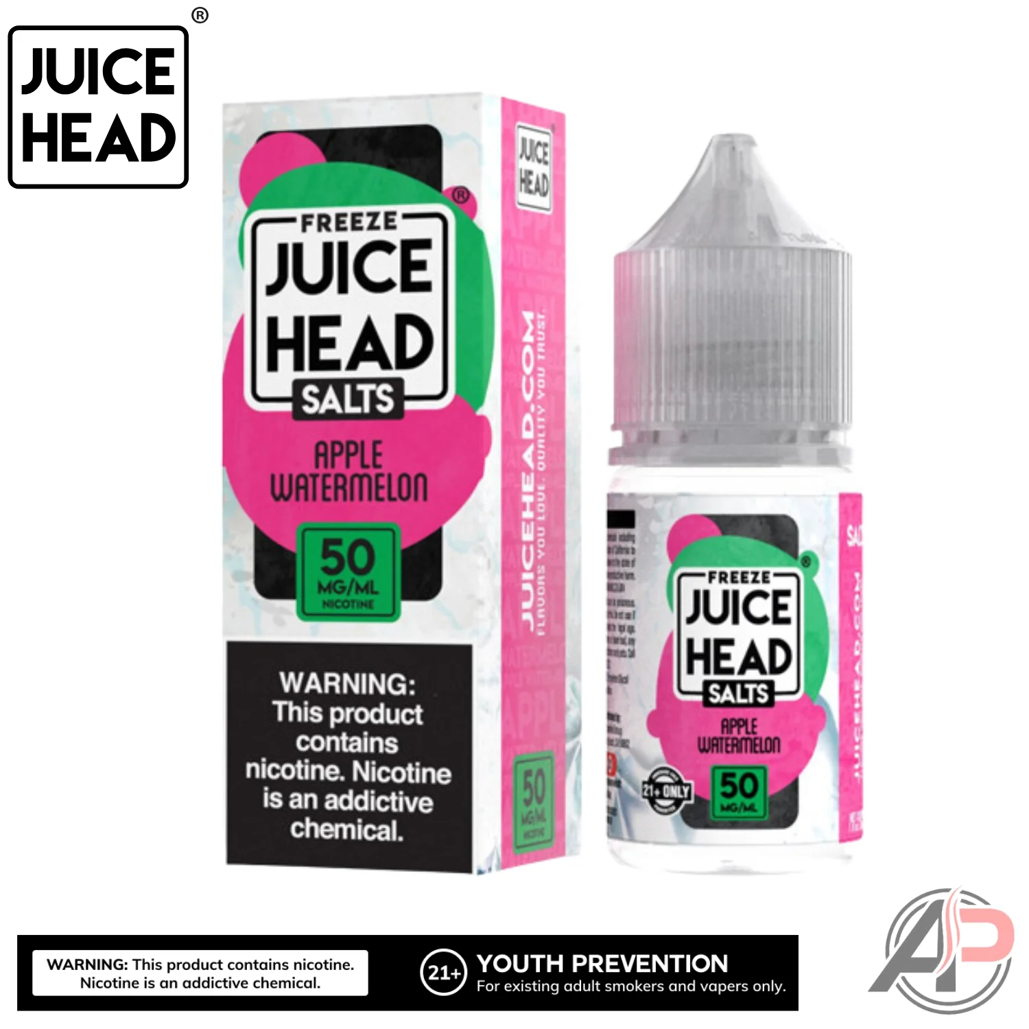 Juice Head Apple Watermelon Freeze E-Liquid 100mL - Image 2