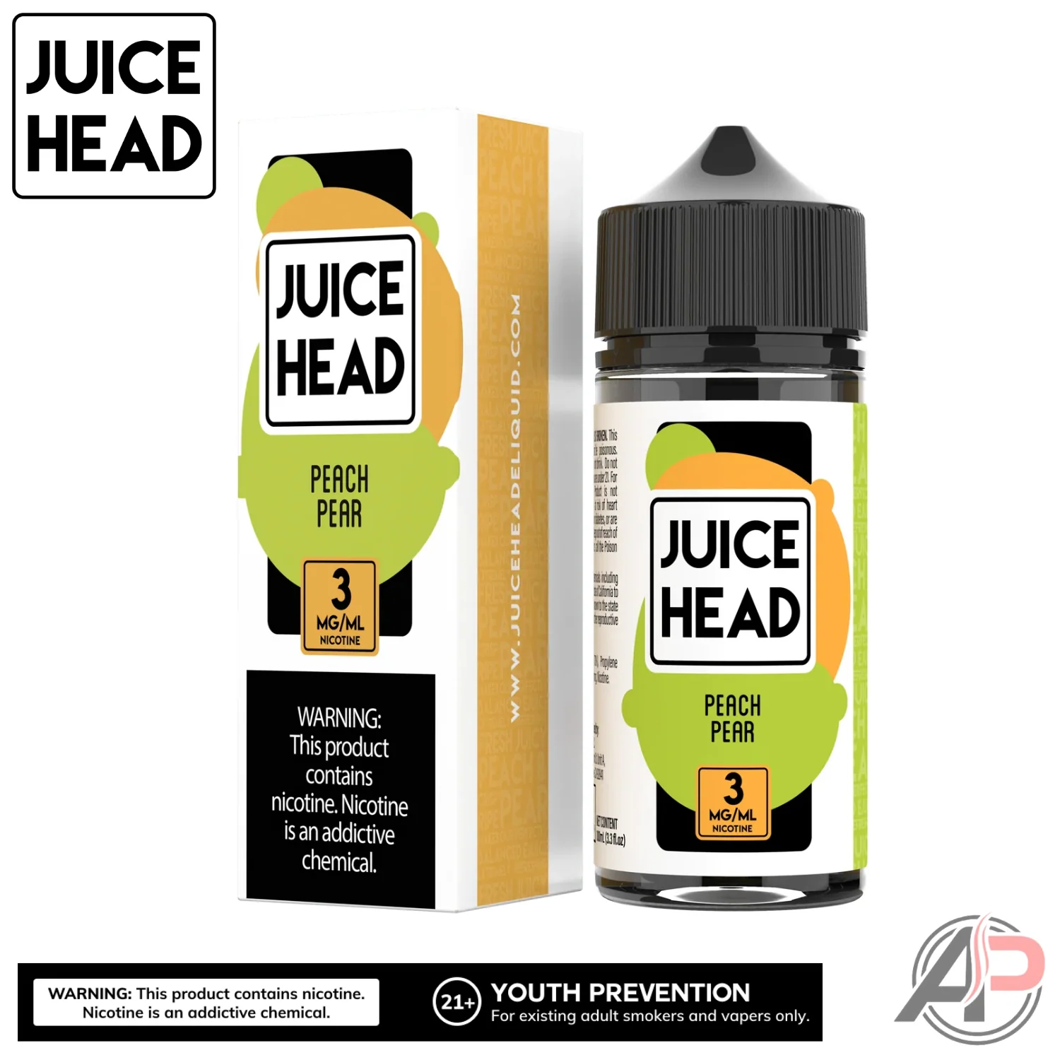 Juice Head Peach Pear E-Liquid 100mL - Image 3