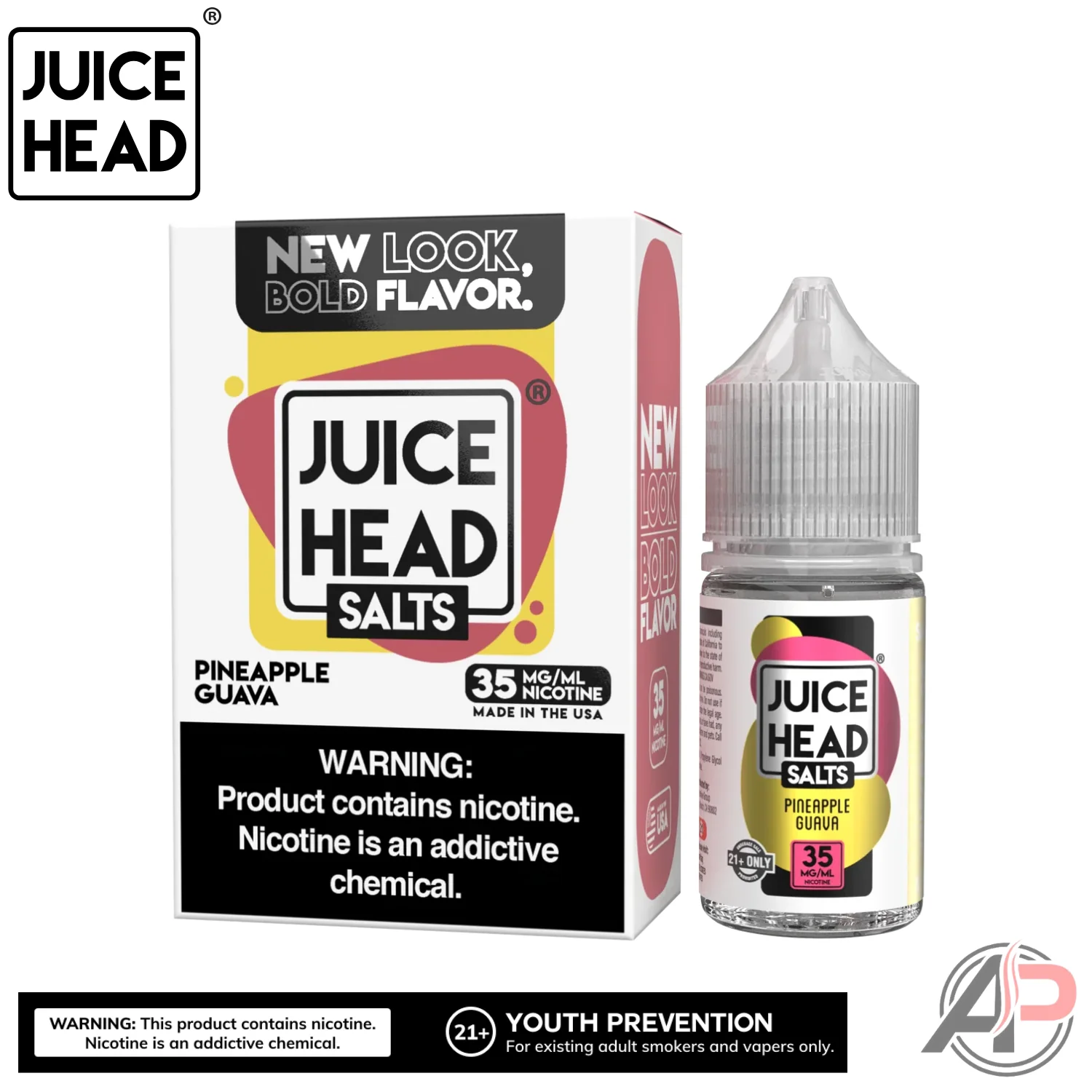 Juice Head Pineapple Guava E-Liquid 100mL - Image 2