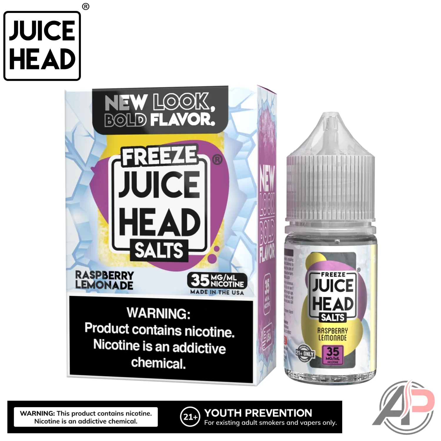 Juice Head Raspberry Lemonade Freeze E-Liquid 100mL - Image 2