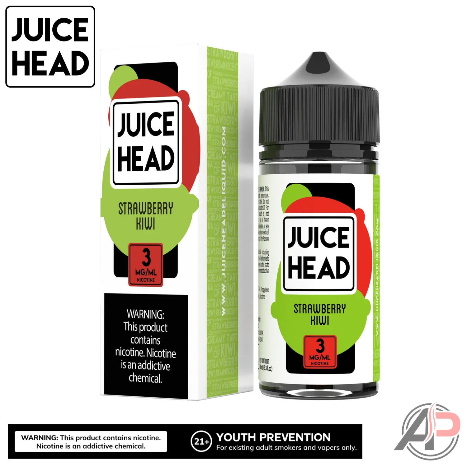 Juice Head Strawberry Kiwi E-Liquid 100mL - Image 3