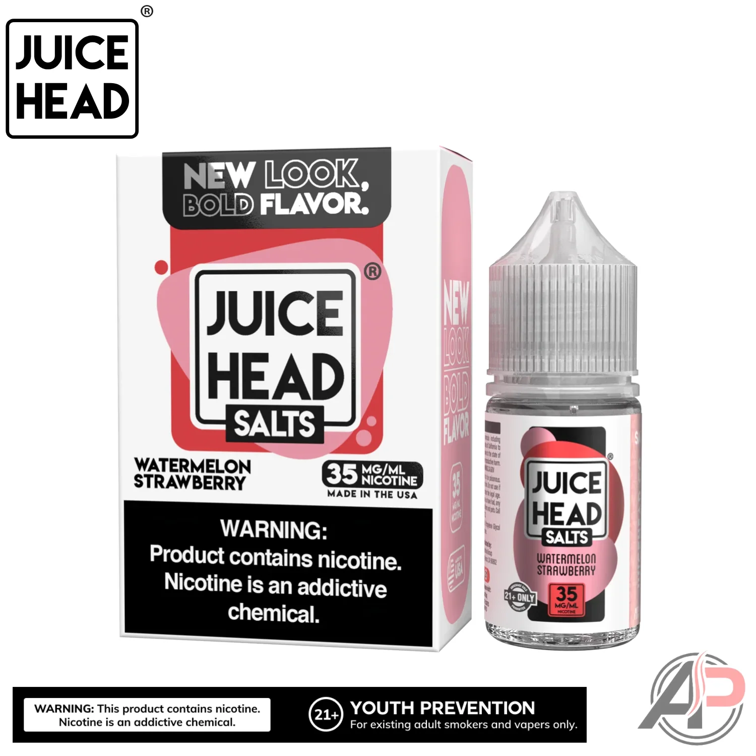 Juice Head Watermelon Strawberry E-Liquid 100mL - Image 2