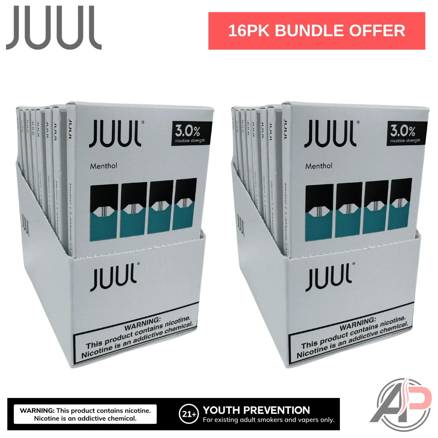 Juul Pods Menthol 4 Pod Pack Wholesale Bundle Box 16 Packs - Image 3
