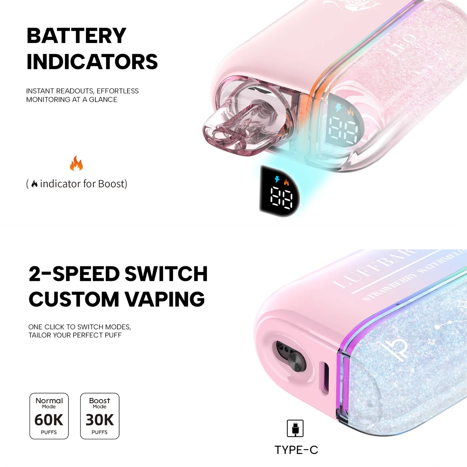 LuffBar Cue 60,000 Puffs Disposable Vape Device - Image 4