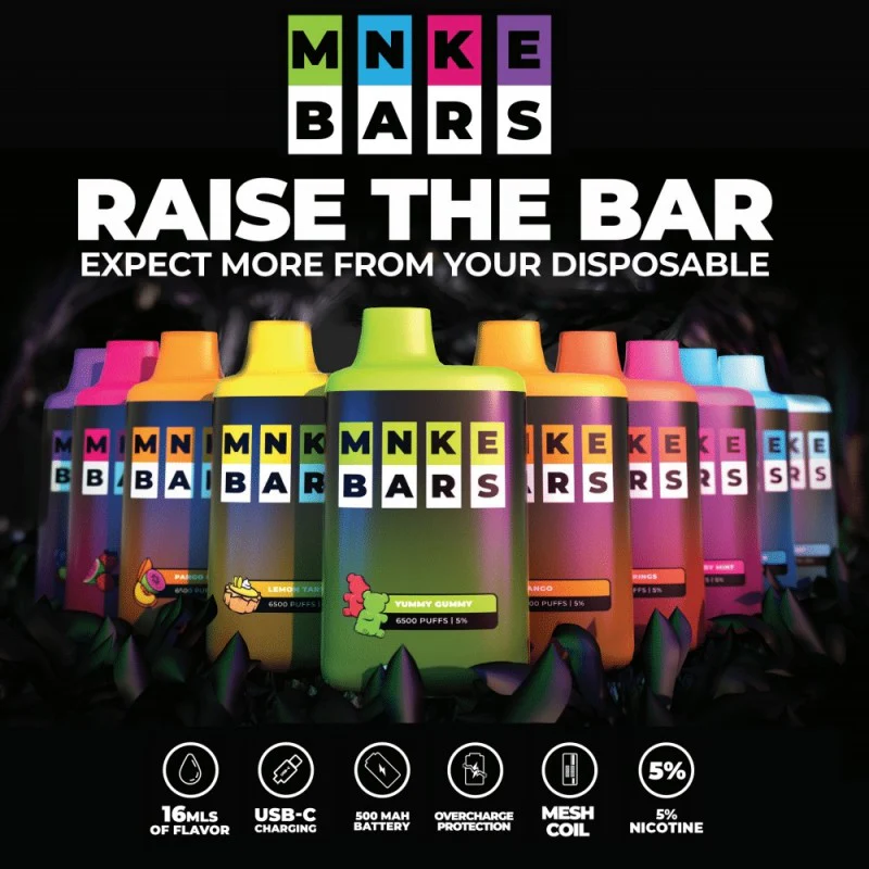 MNKE Bars 6500 Puffs Disposable Vape Device - Image 2