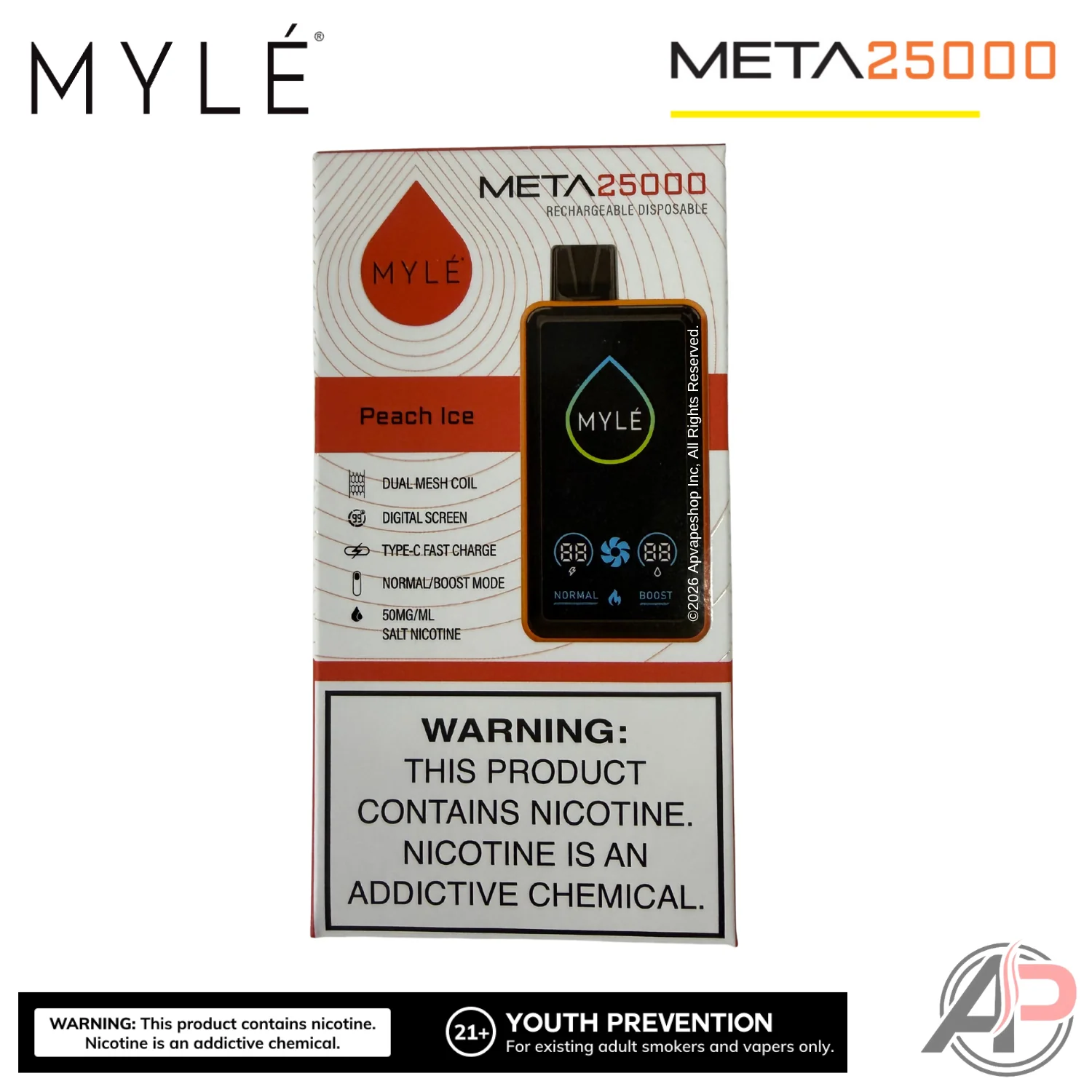 Myle Meta 25,000 Puffs Disposable Vape Device - Image 10