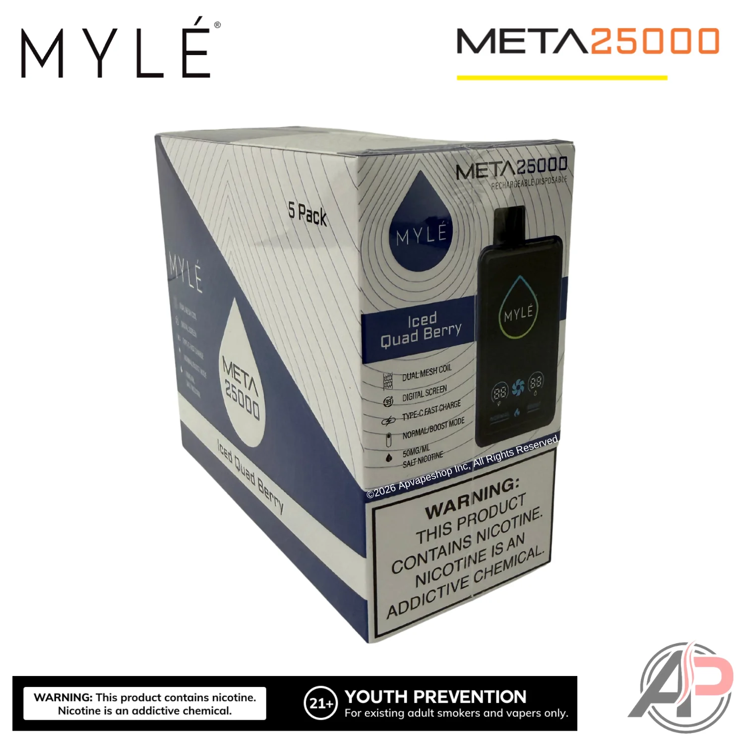 Myle Meta 25,000 Puffs Disposable Vape Device - Image 23