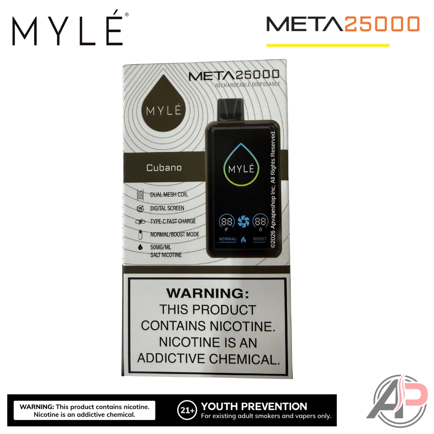 Myle Meta 25,000 Puffs Disposable Vape Device - Image 5