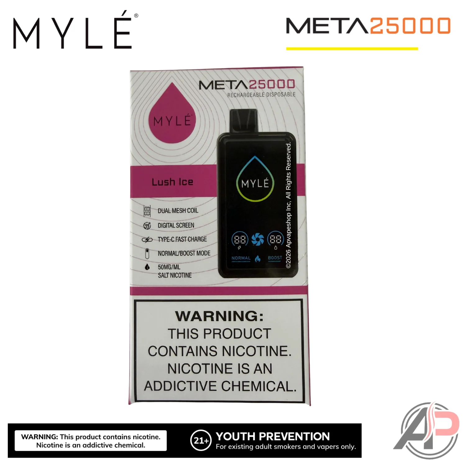 Myle Meta 25,000 Puffs Disposable Vape Device - Image 6