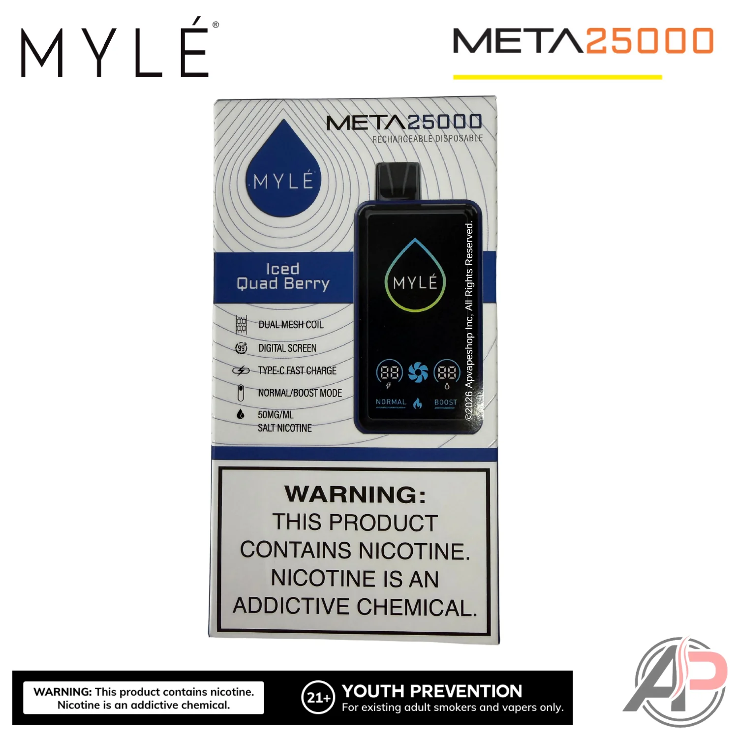 Myle Meta 25,000 Puffs Disposable Vape Device - Image 9