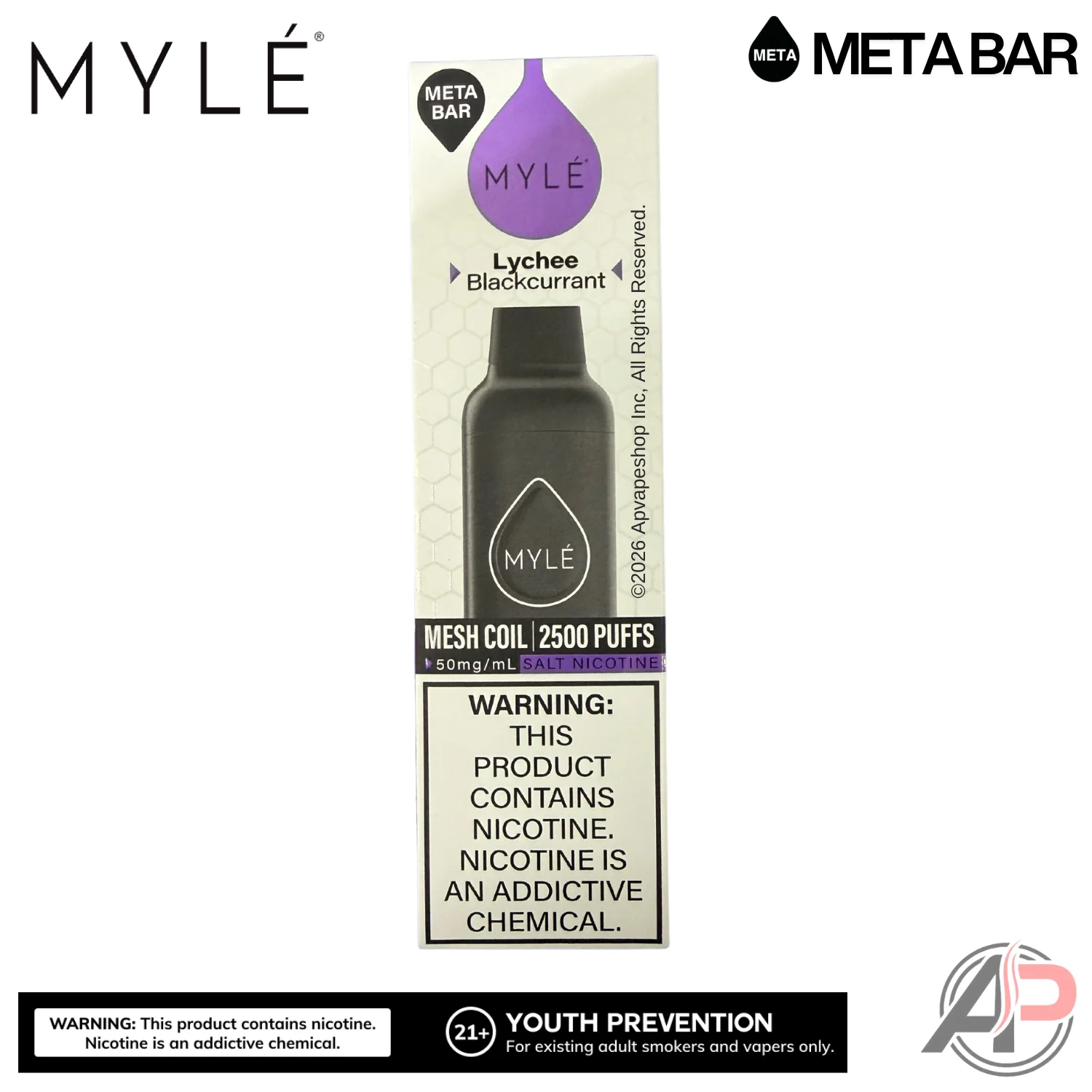 Myle Meta Bar Vape 2500 Puffs Vape Disposable Device - Image 21