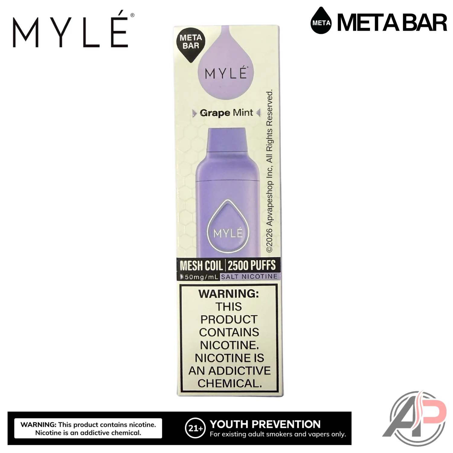 Myle Meta Bar Vape 2500 Puffs Vape Disposable Device - Image 25