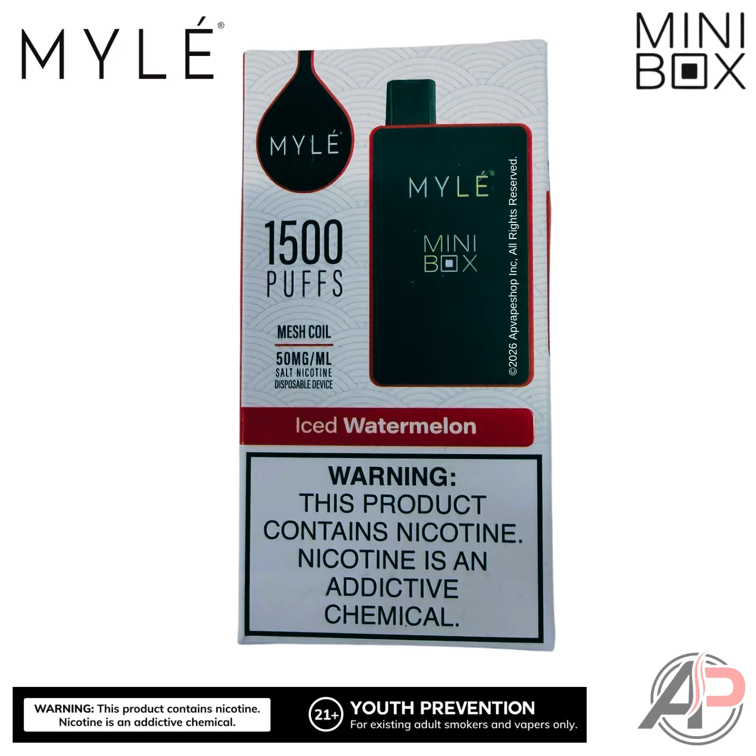 Myle Mini Box 1500 Puffs Disposable Vape Device - Image 5