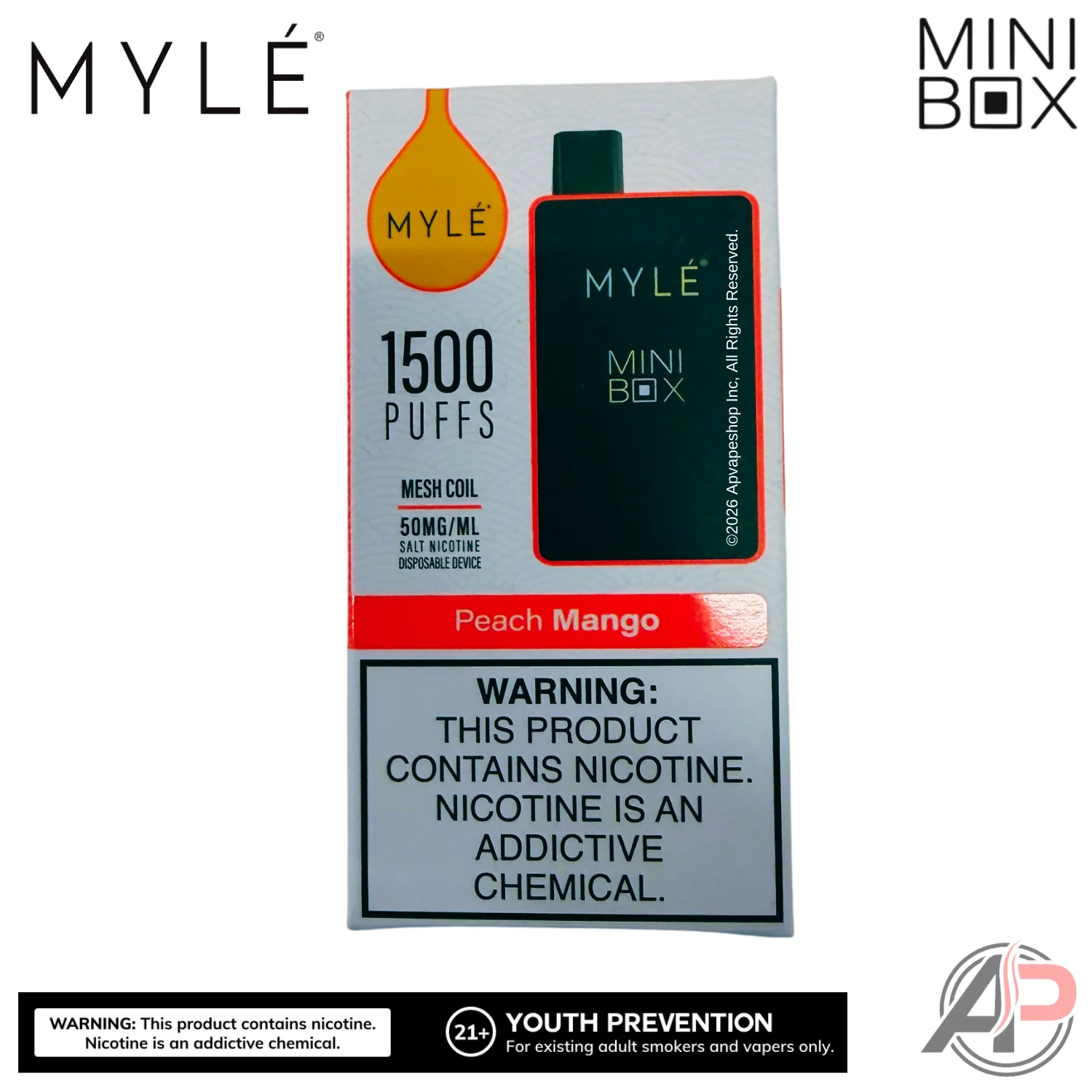 Myle Mini Box 1500 Puffs Disposable Vape Device - Image 6