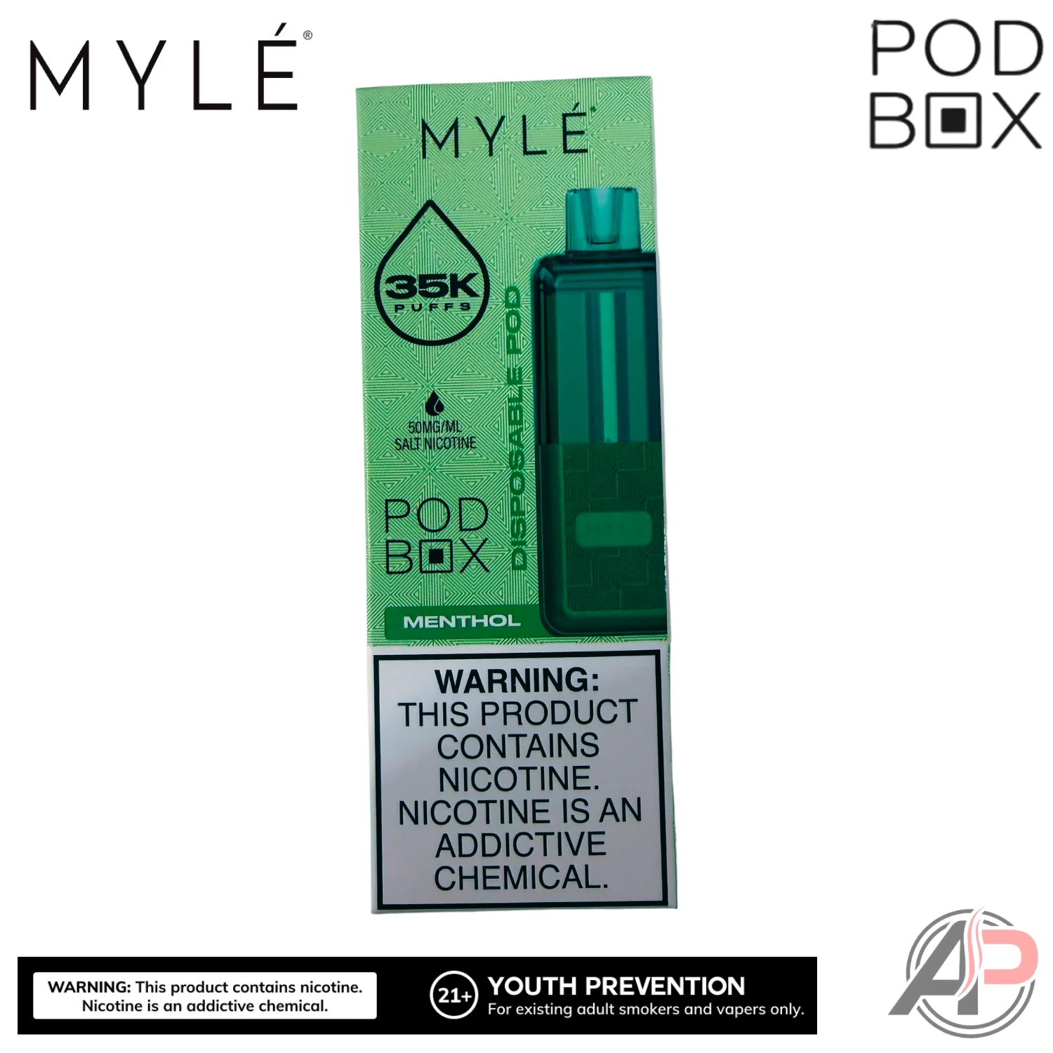 Myle Pod Box 35,000 Puffs Disposable Vape Device Kit - Image 18