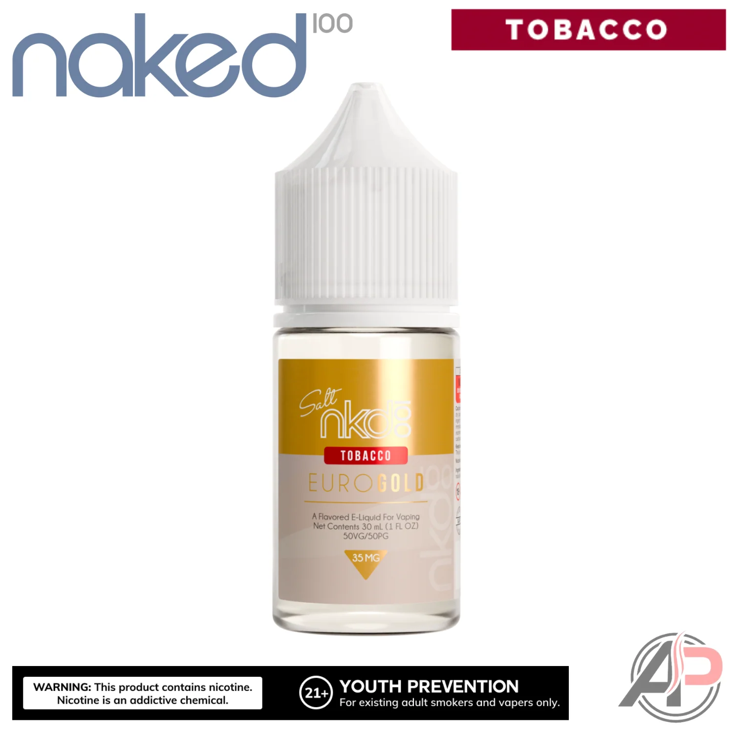 Naked 100 Euro Gold Salt Nicotine E-Liquid 30mL - Image 3