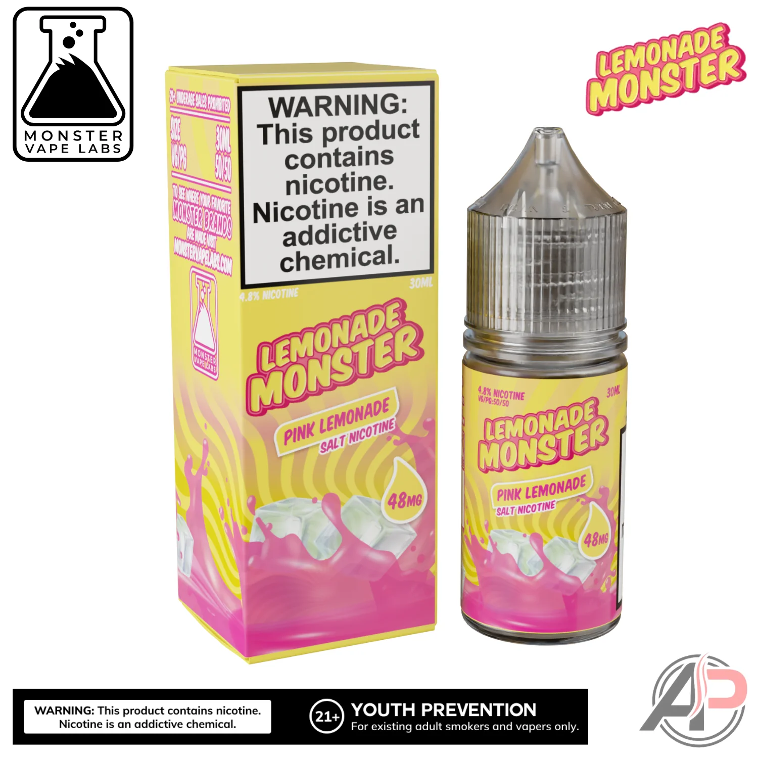 Pink Lemonade E-Liquid By Lemonade Monster Vape Labs 100mL - Image 2