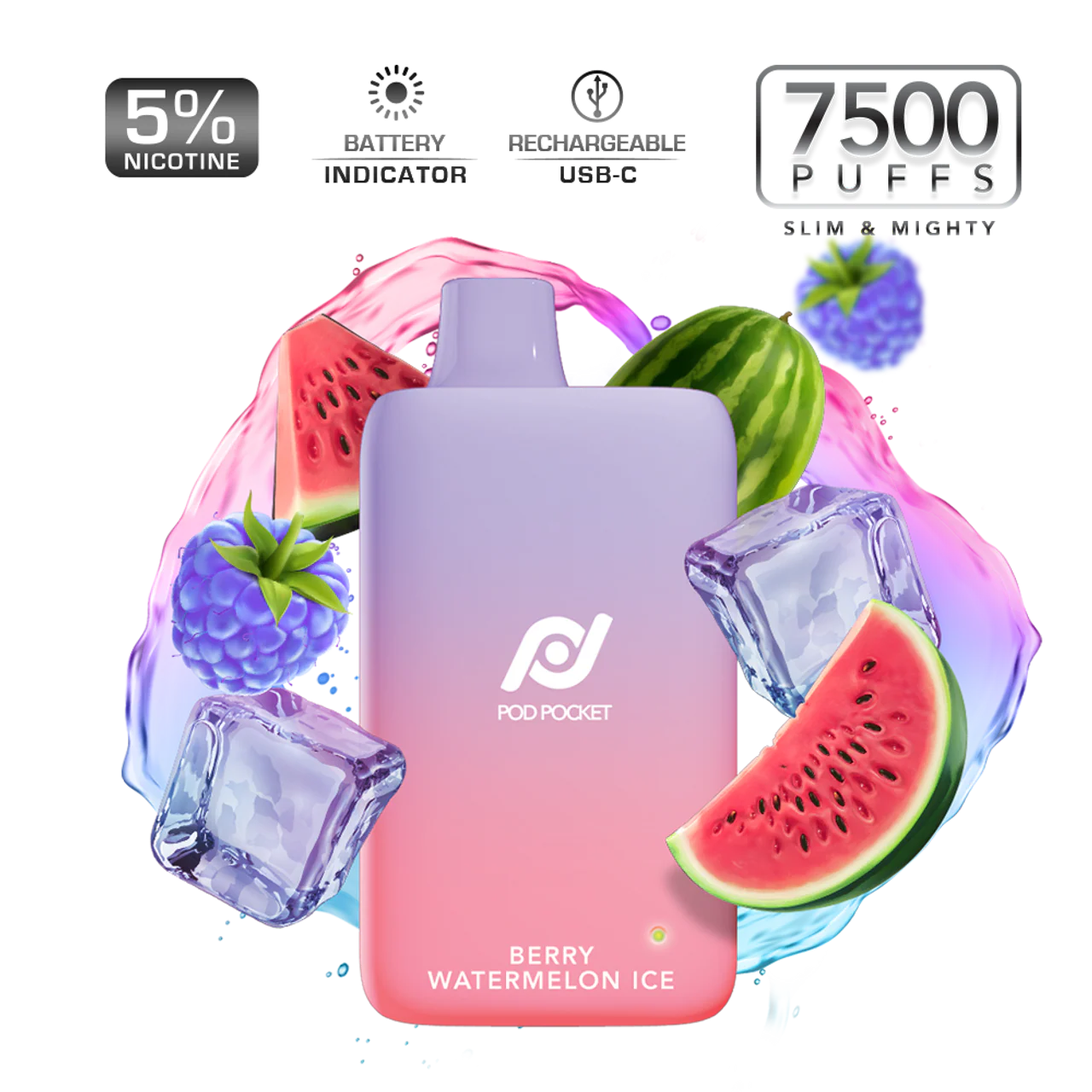 Pod Juice Pod Pocket 7500 Puffs Disposable Vape Device - Image 5