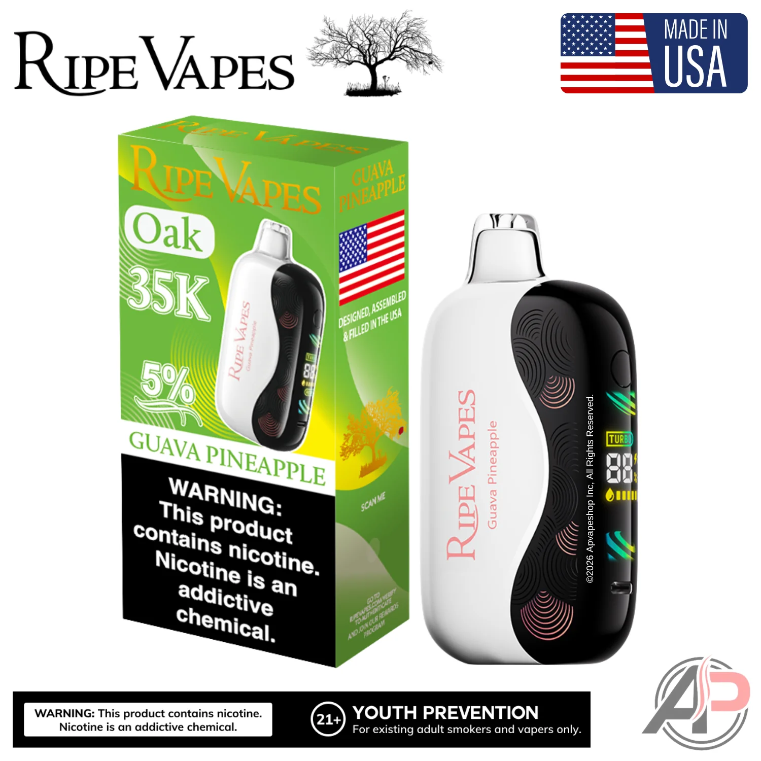 Ripe Vapes Oak 35000 Puffs Disposable Vape Device - Image 7