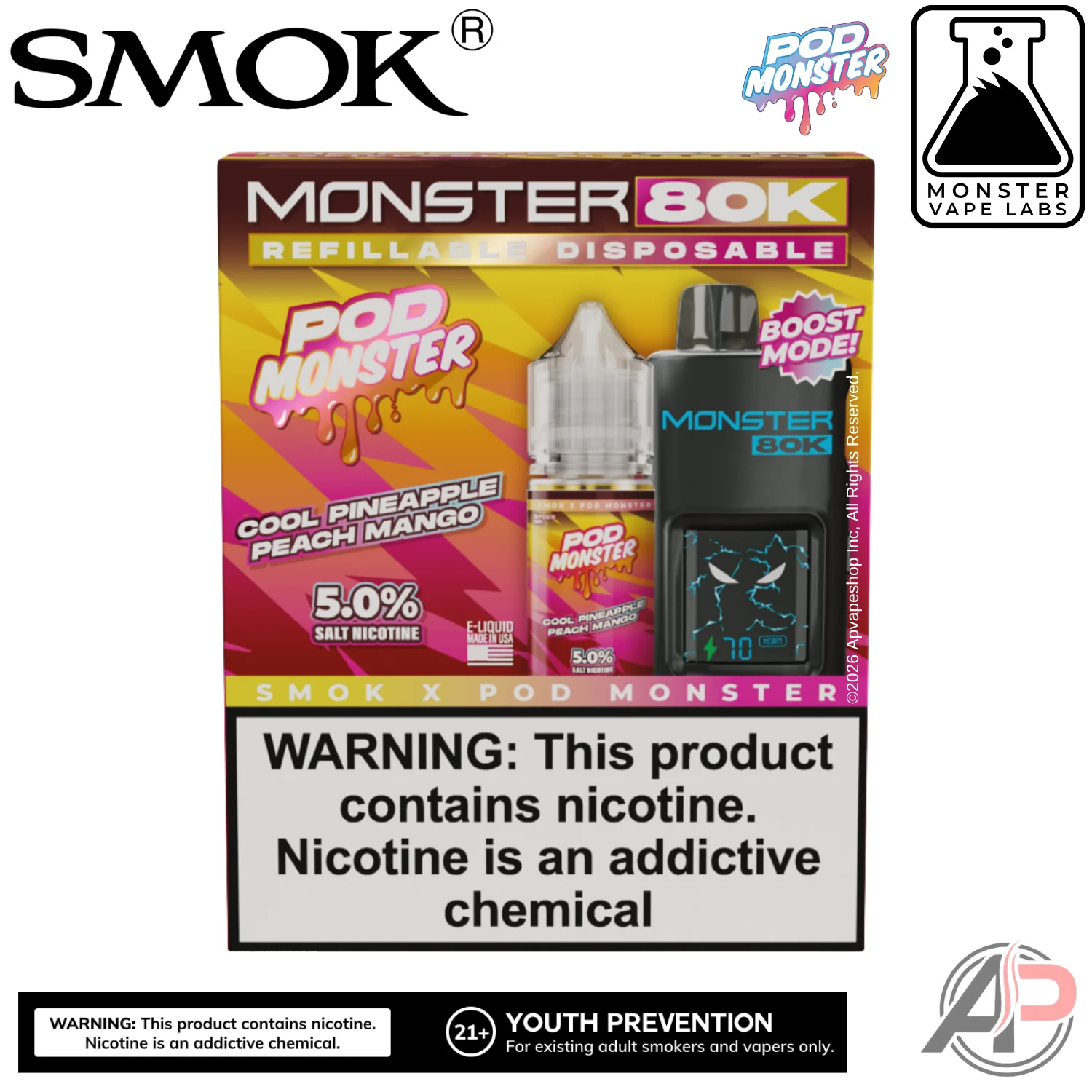 Smok Monster 80k Puffs Refillable Disposable Vape Device - Image 11