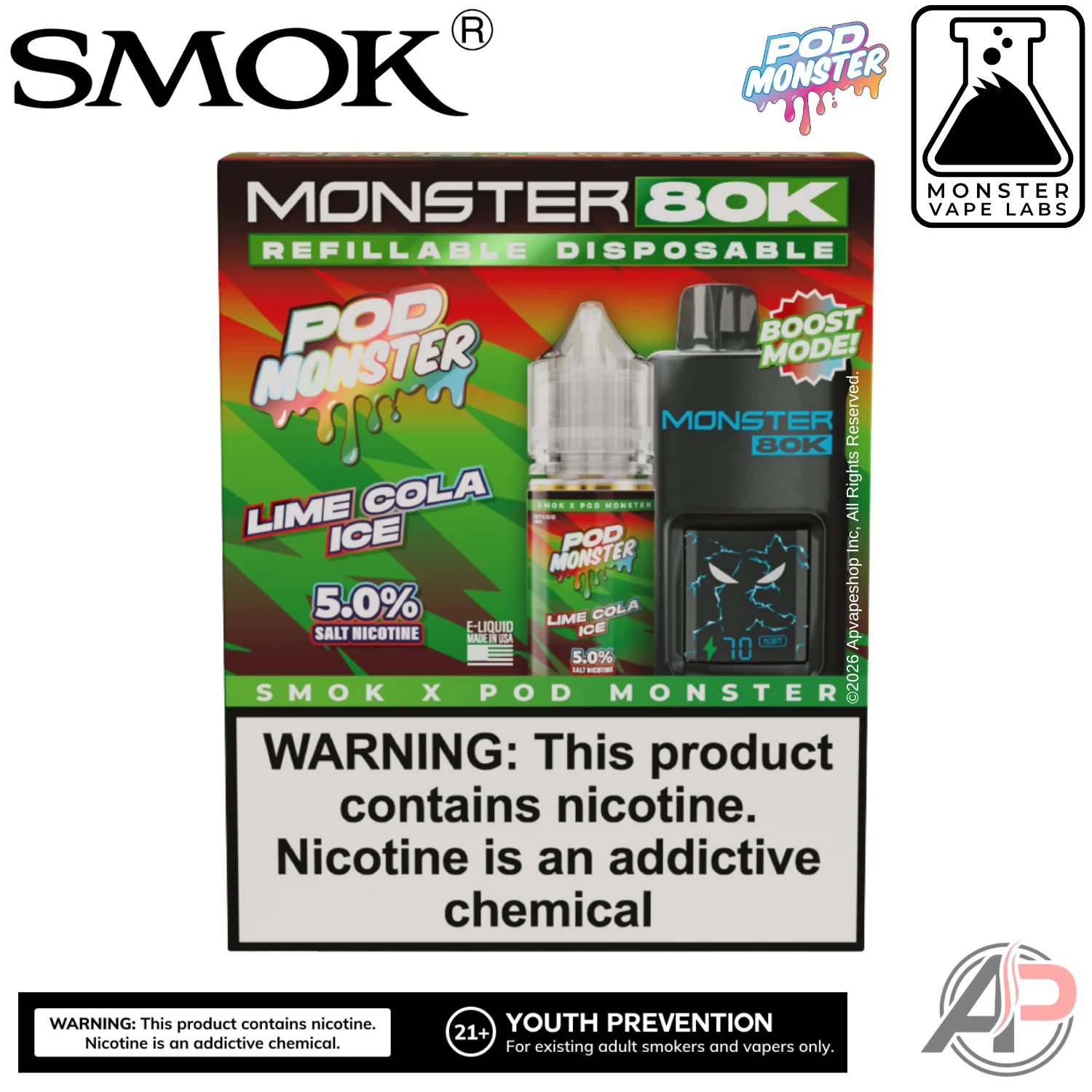 Smok Monster 80k Puffs Refillable Disposable Vape Device - Image 15