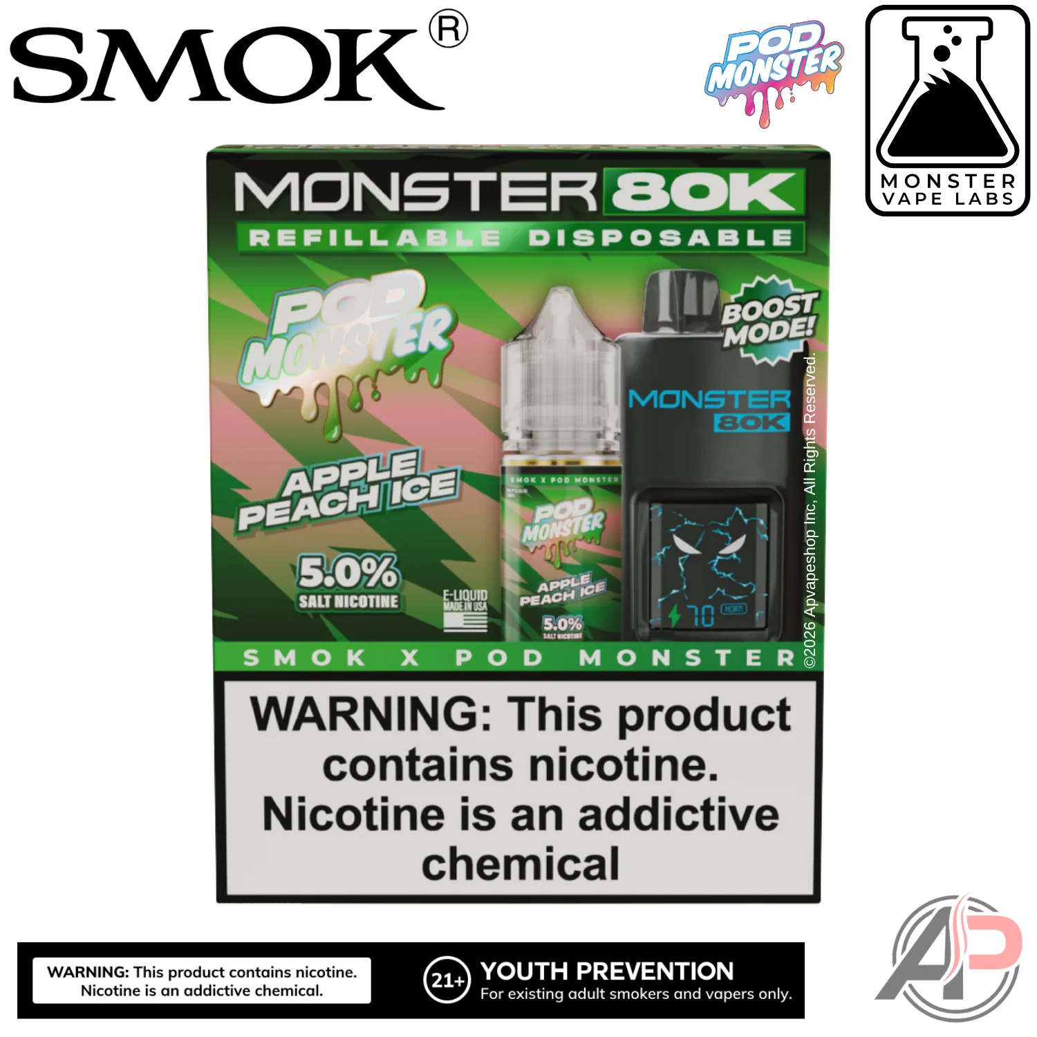 Smok Monster 80k Puffs Refillable Disposable Vape Device - Image 16