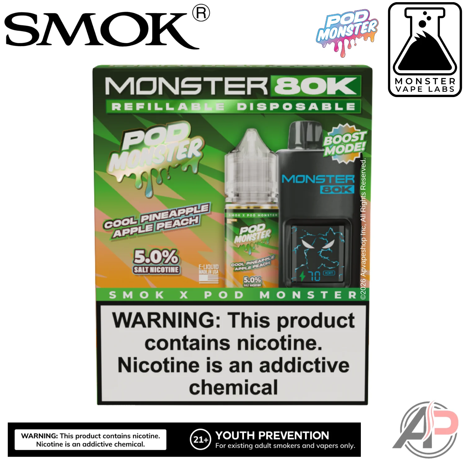 Smok Monster 80k Puffs Refillable Disposable Vape Device - Image 18