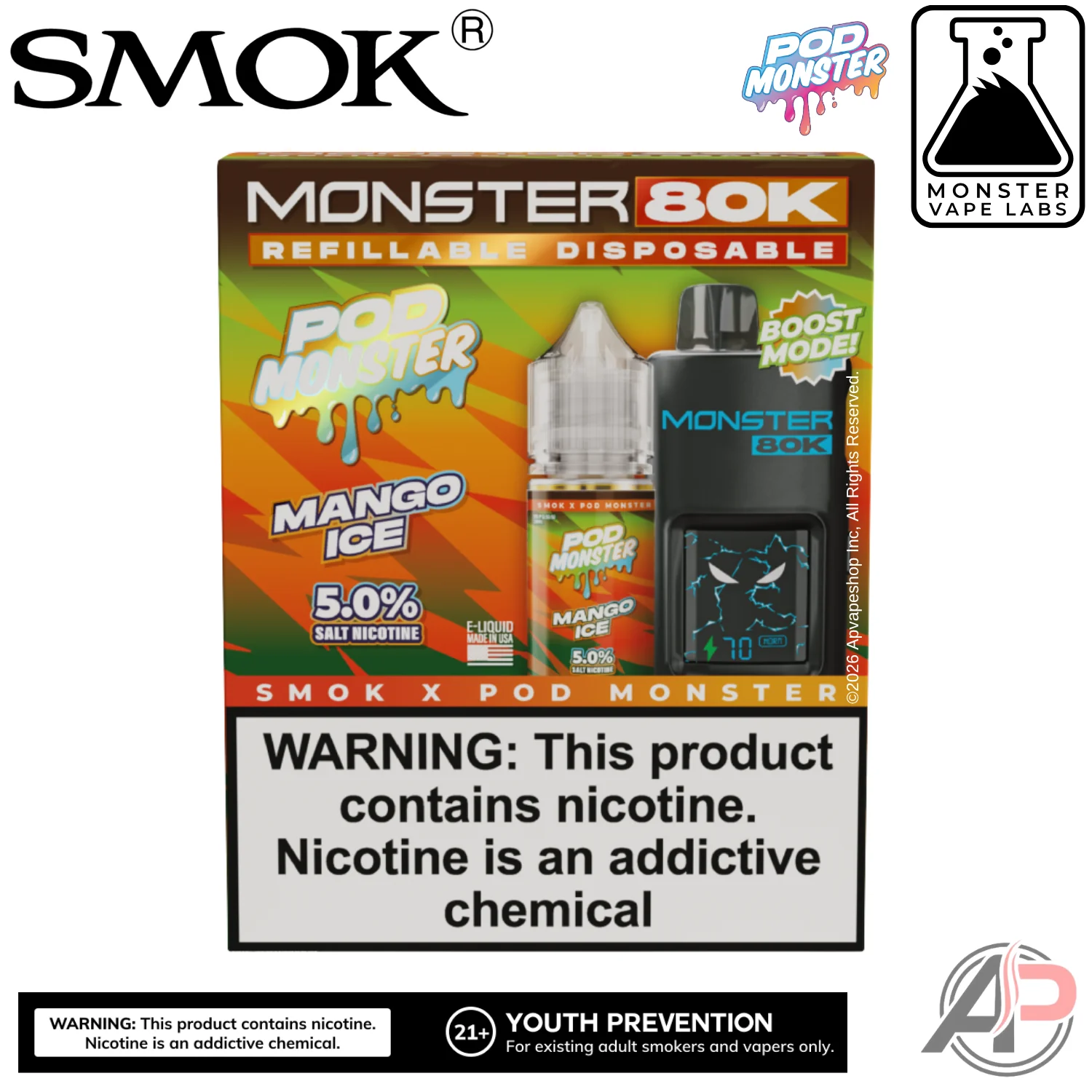 Smok Monster 80k Puffs Refillable Disposable Vape Device - Image 20